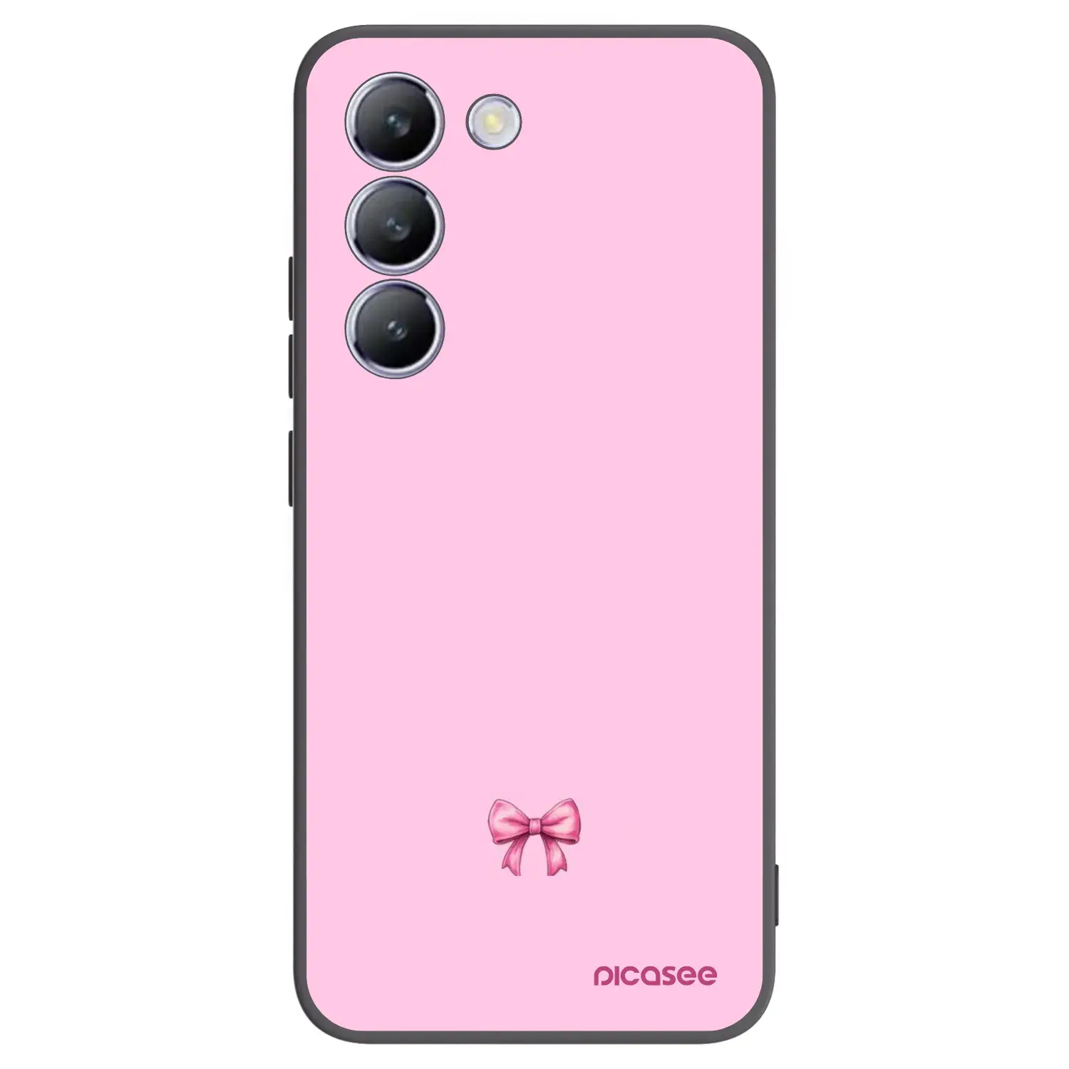 Silikonový černý obal pro Vivo V40 SE 5G - Blush bow