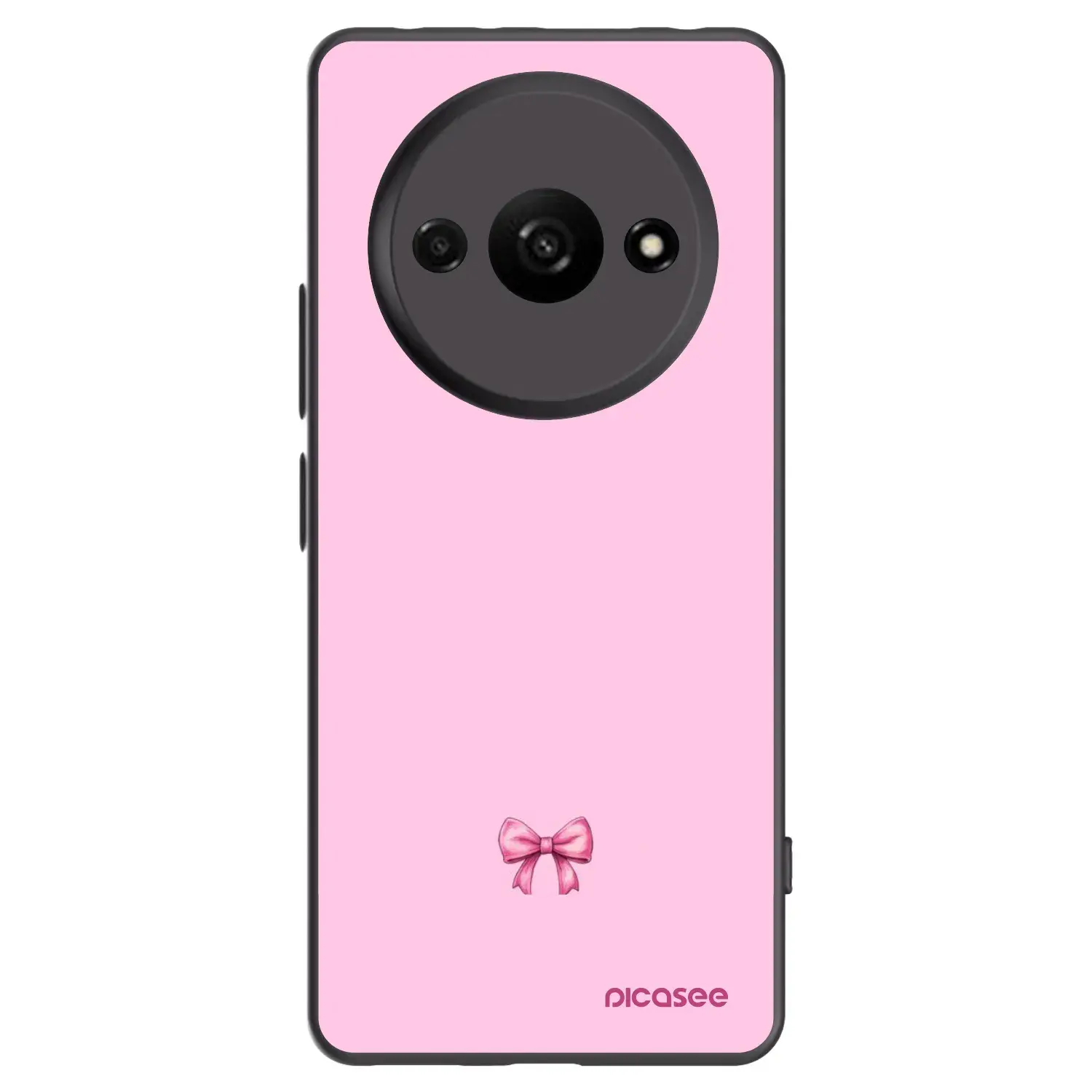 Silikonový černý obal pro Xiaomi Redmi A3 - Blush bow