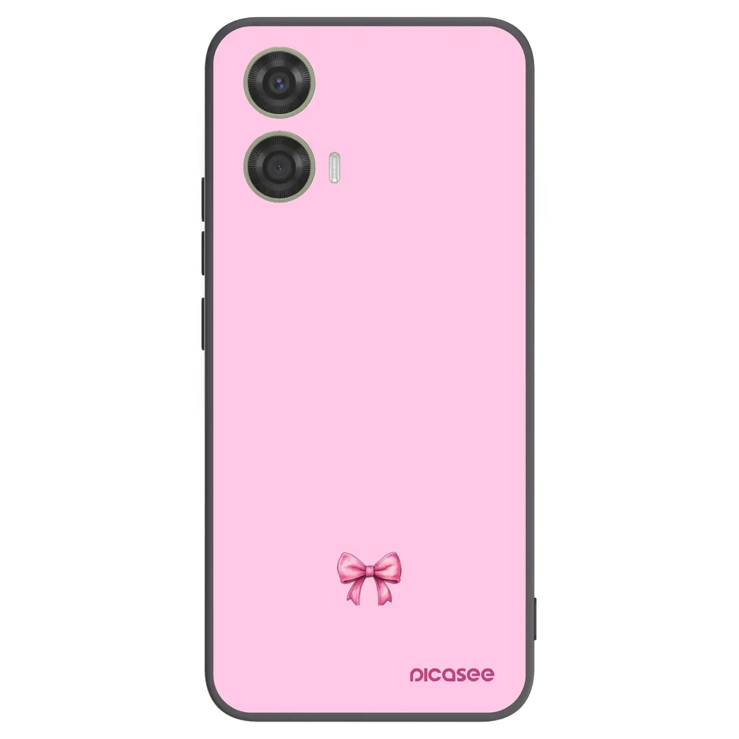Silikonový černý obal pro Motorola Moto G24 - Blush bow