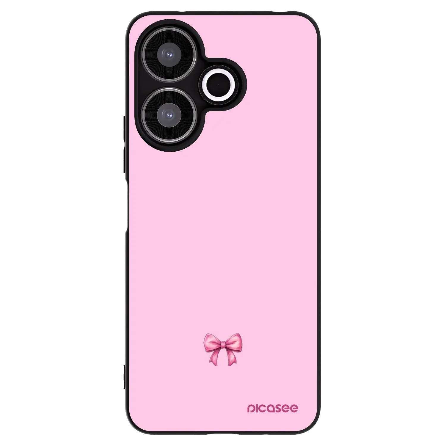 Silikonový černý obal pro Xiaomi Redmi 13 4G - Blush bow