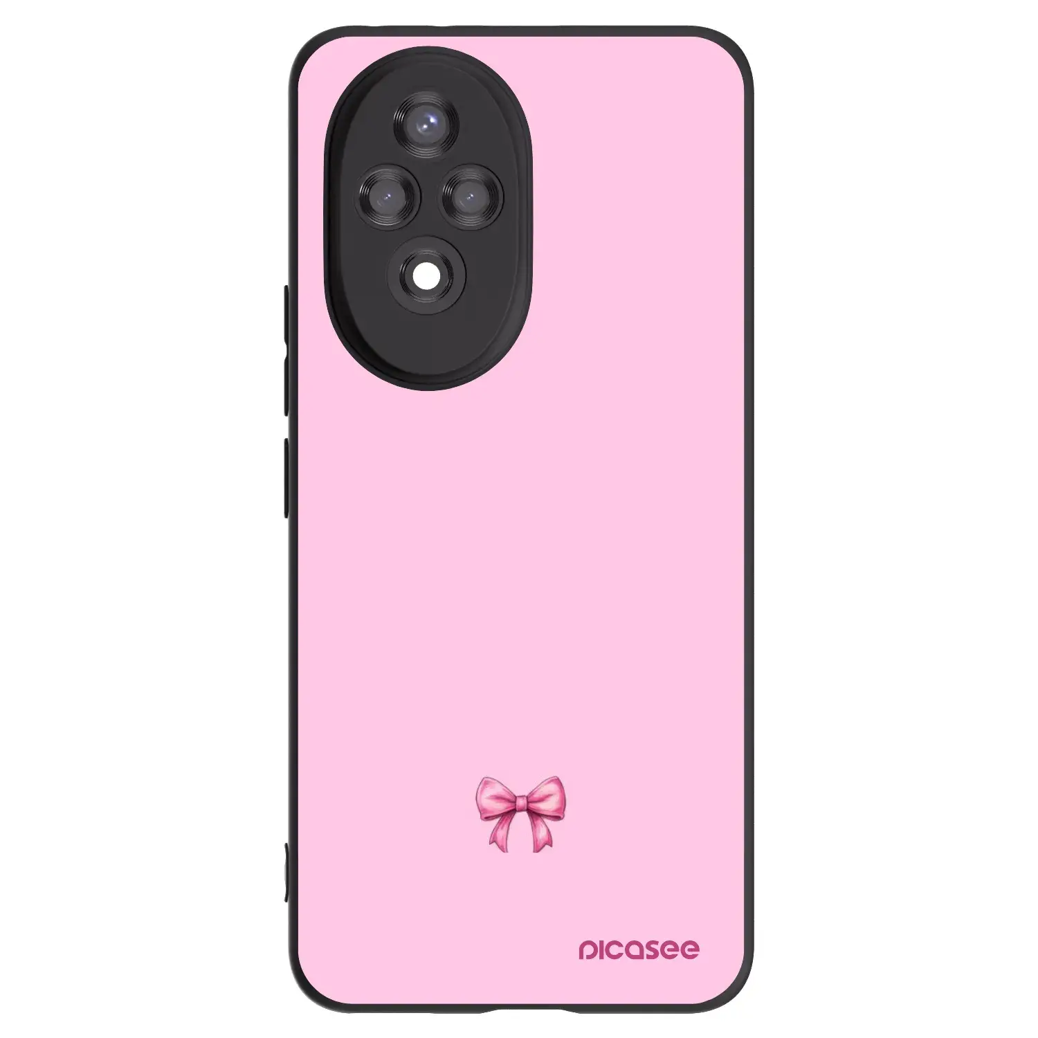 Silikonový černý obal pro Honor 200 5G - Blush bow