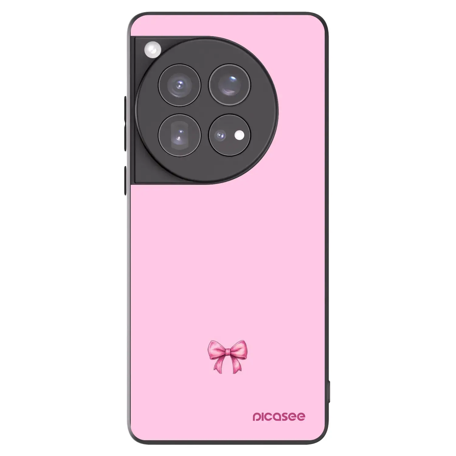 Silikonový černý obal pro OnePlus 12 5G - Blush bow