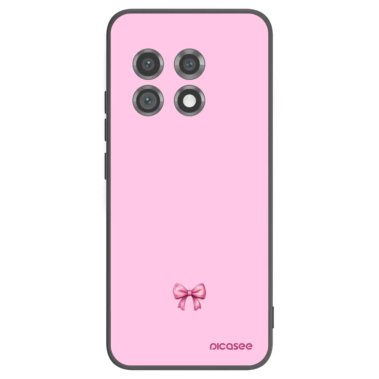 Silikonový černý obal pro OnePlus 11 5G - Blush bow