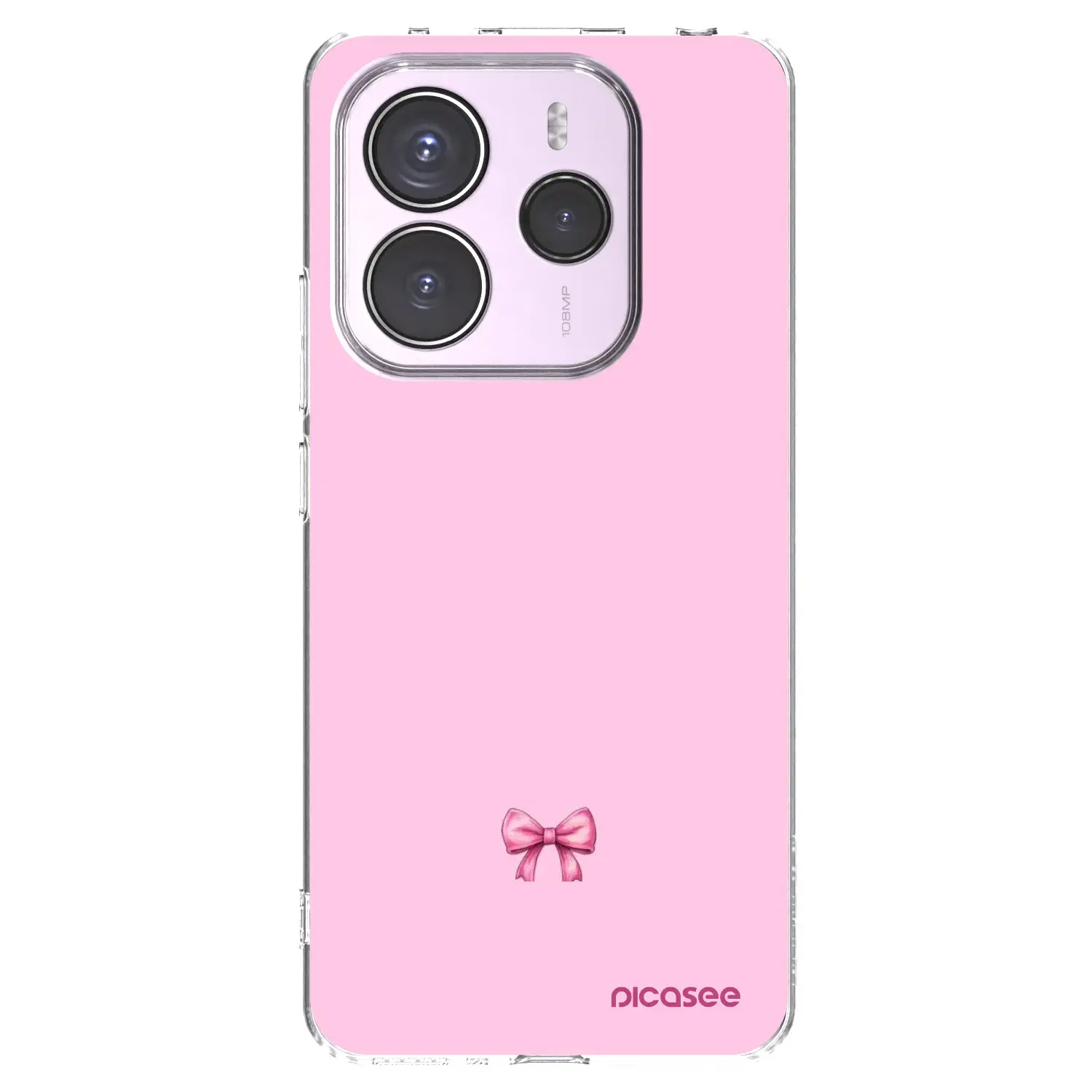Silikonový průhledný obal pro Xiaomi Redmi Note 14 5G - Blush bow