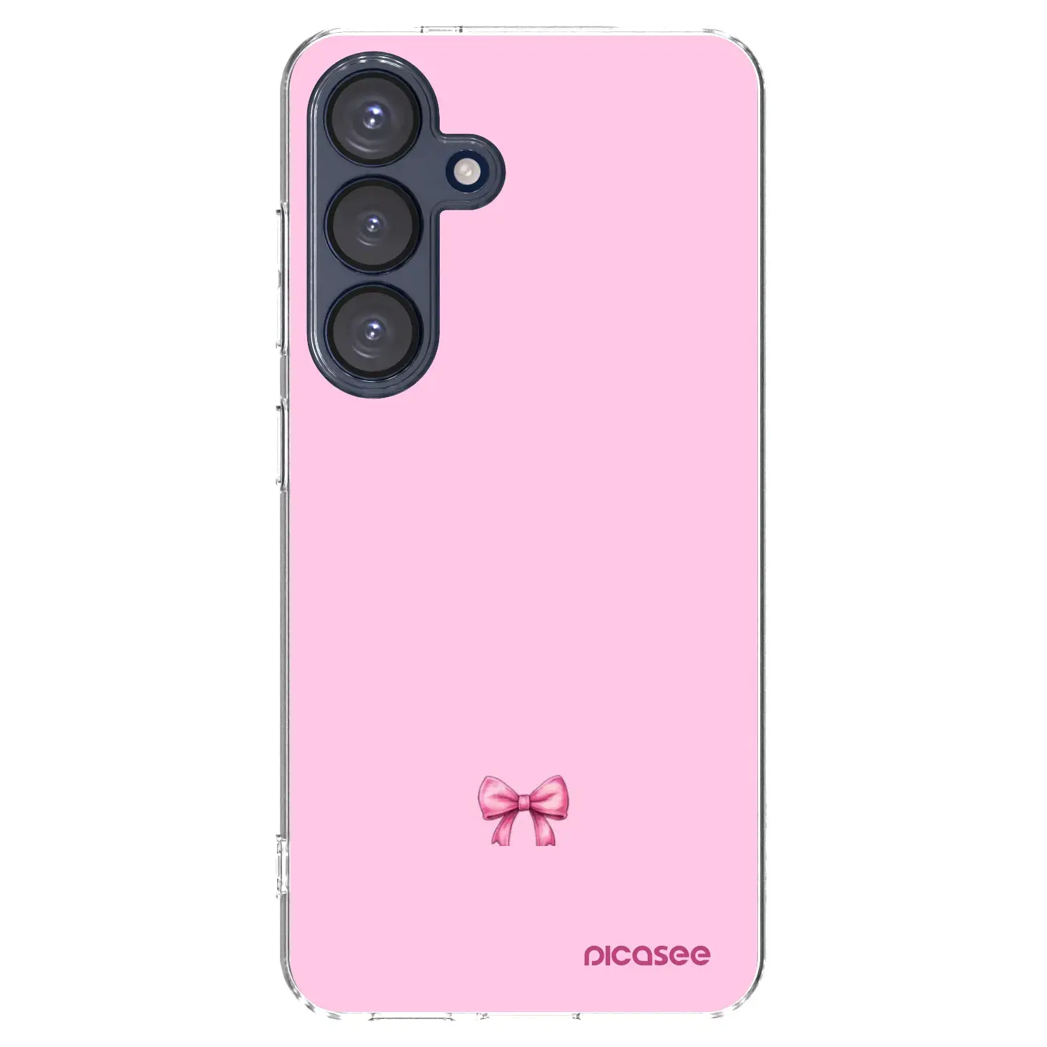 Silikonový průhledný obal pro Samsung Galaxy S25 5G - Blush bow