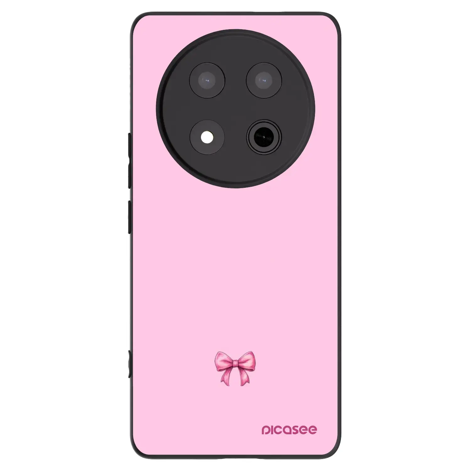 Silikonový černý obal pro Honor Magic7 Lite 5G - Blush bow