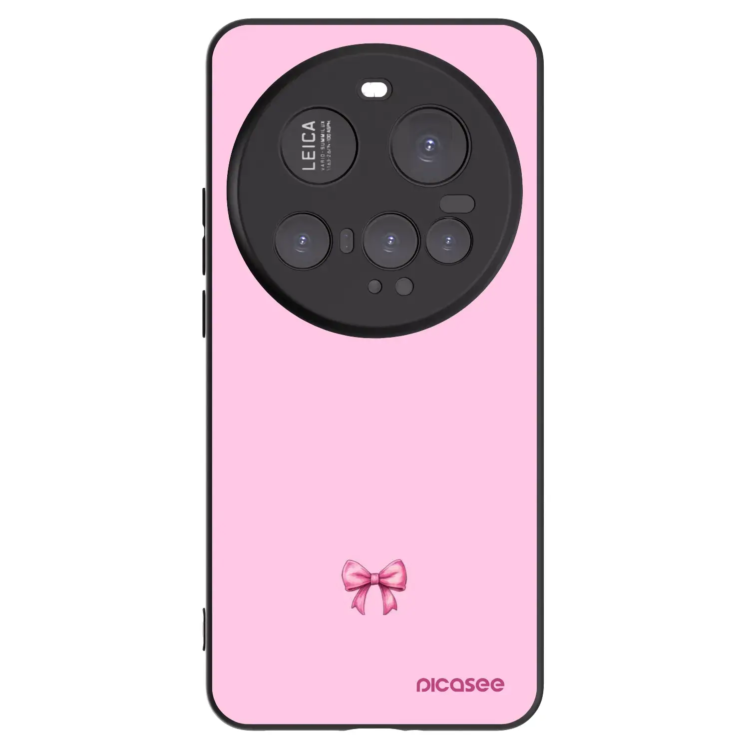 Silikonový černý obal pro Xiaomi 15 Ultra - Blush bow