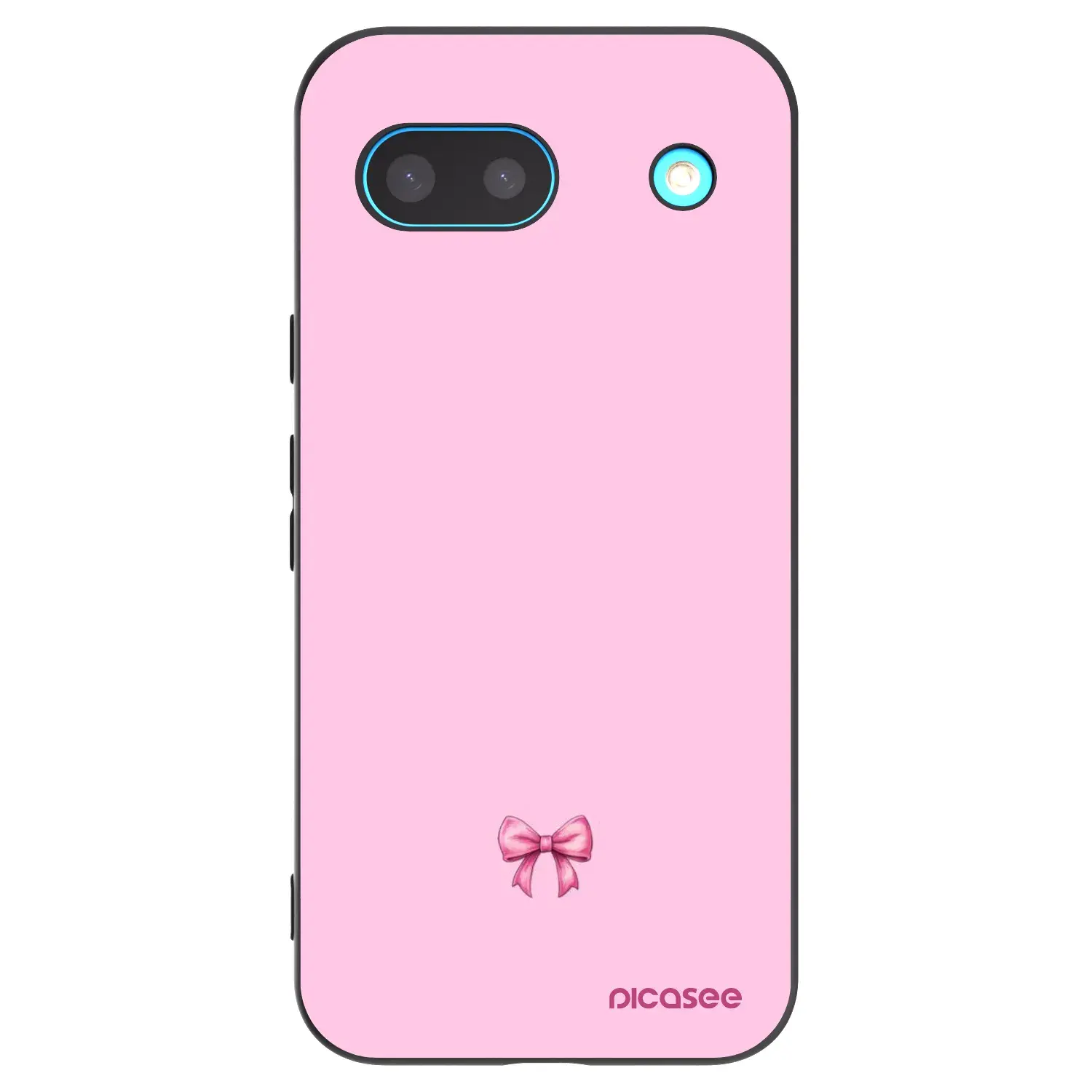 Silikonový černý obal pro Google Pixel 8 - Blush bow