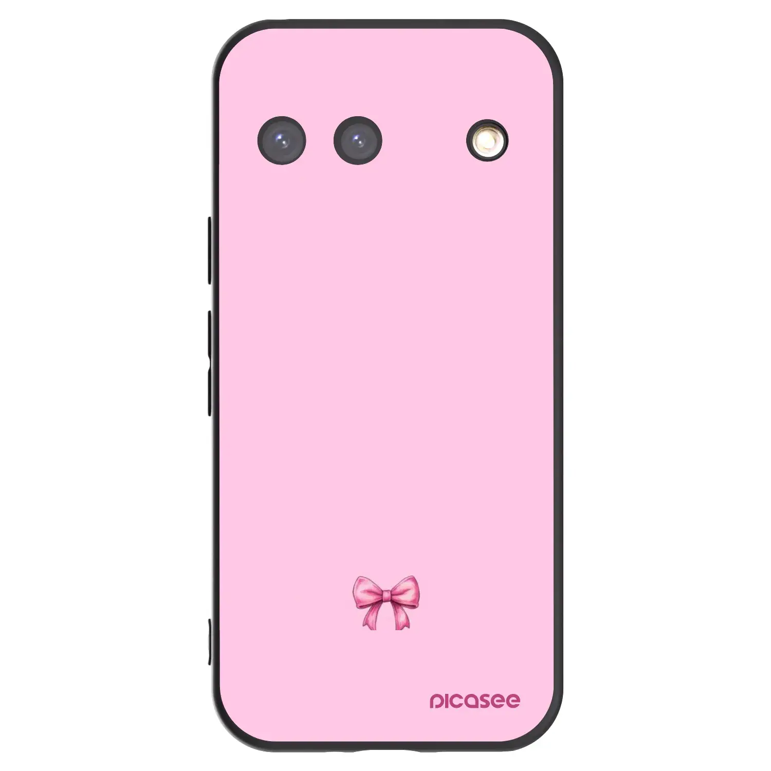 Silikonový černý obal pro Google Pixel 9 - Blush bow