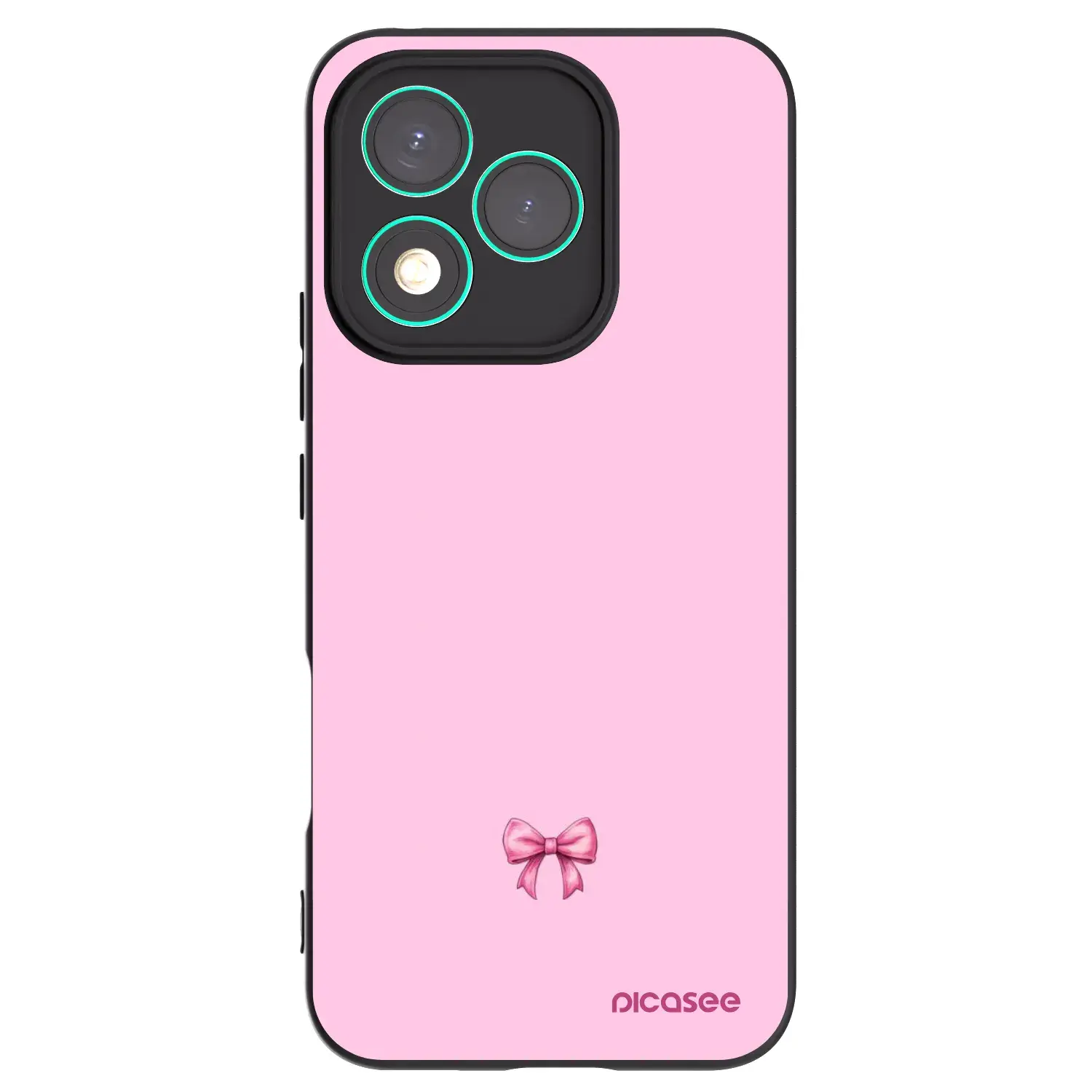 Silikonový černý obal pro Honor 400 Lite 5G - Blush bow