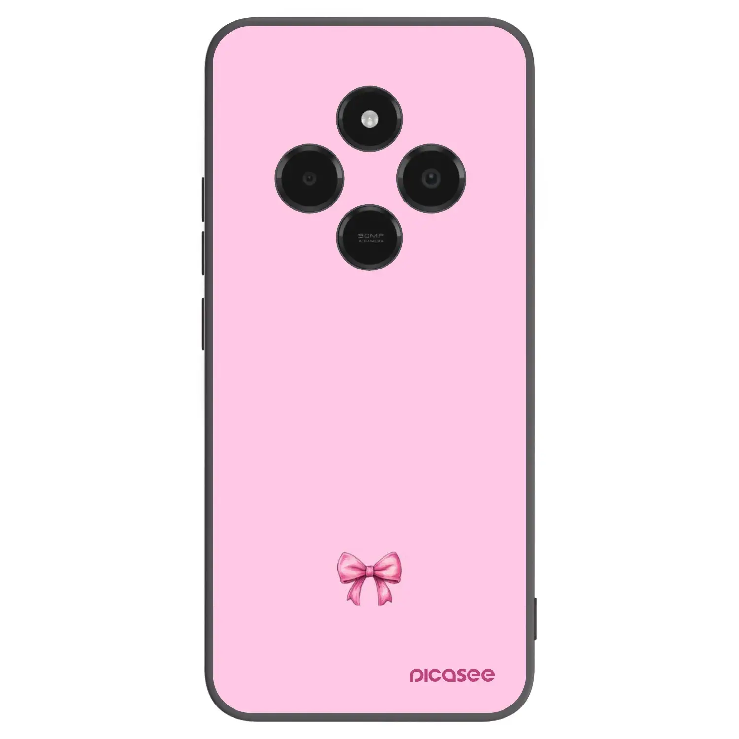 Silikonový černý obal pro Xiaomi Poco C75 - Blush bow