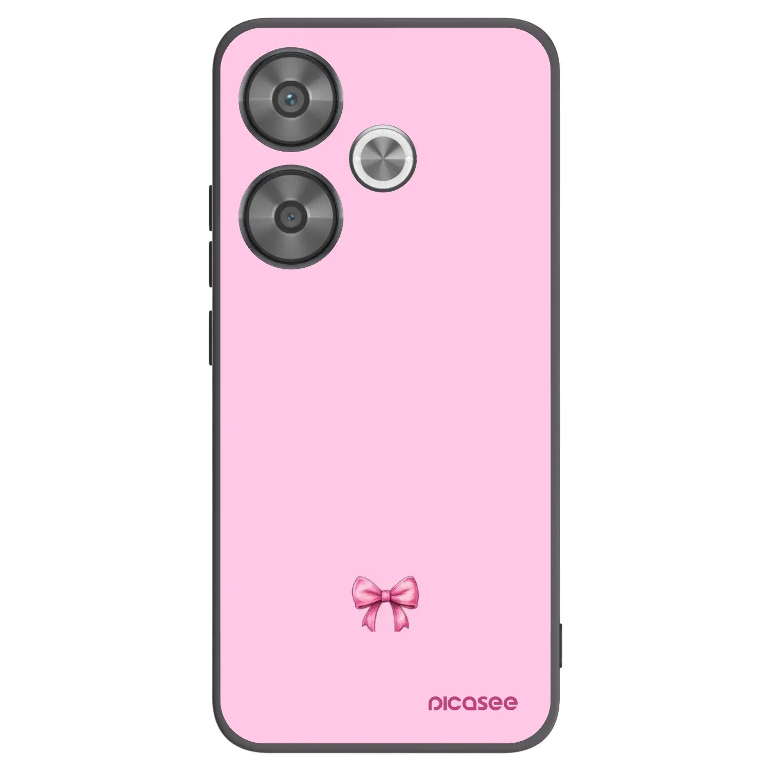 Silikonový černý obal pro Xiaomi Poco F6 - Blush bow
