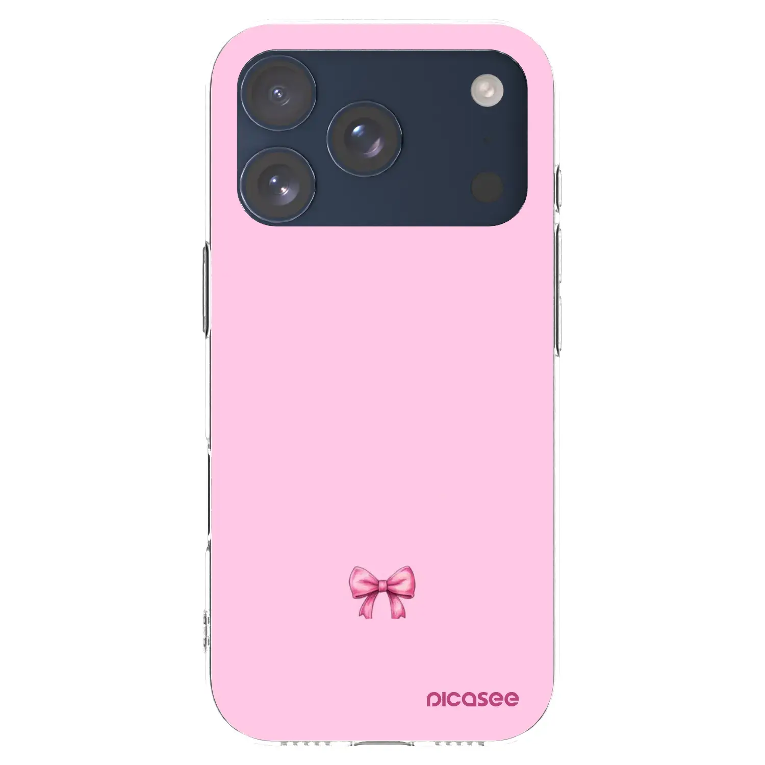 Silikonový průhledný obal pro Apple iPhone 17 Pro - Blush bow