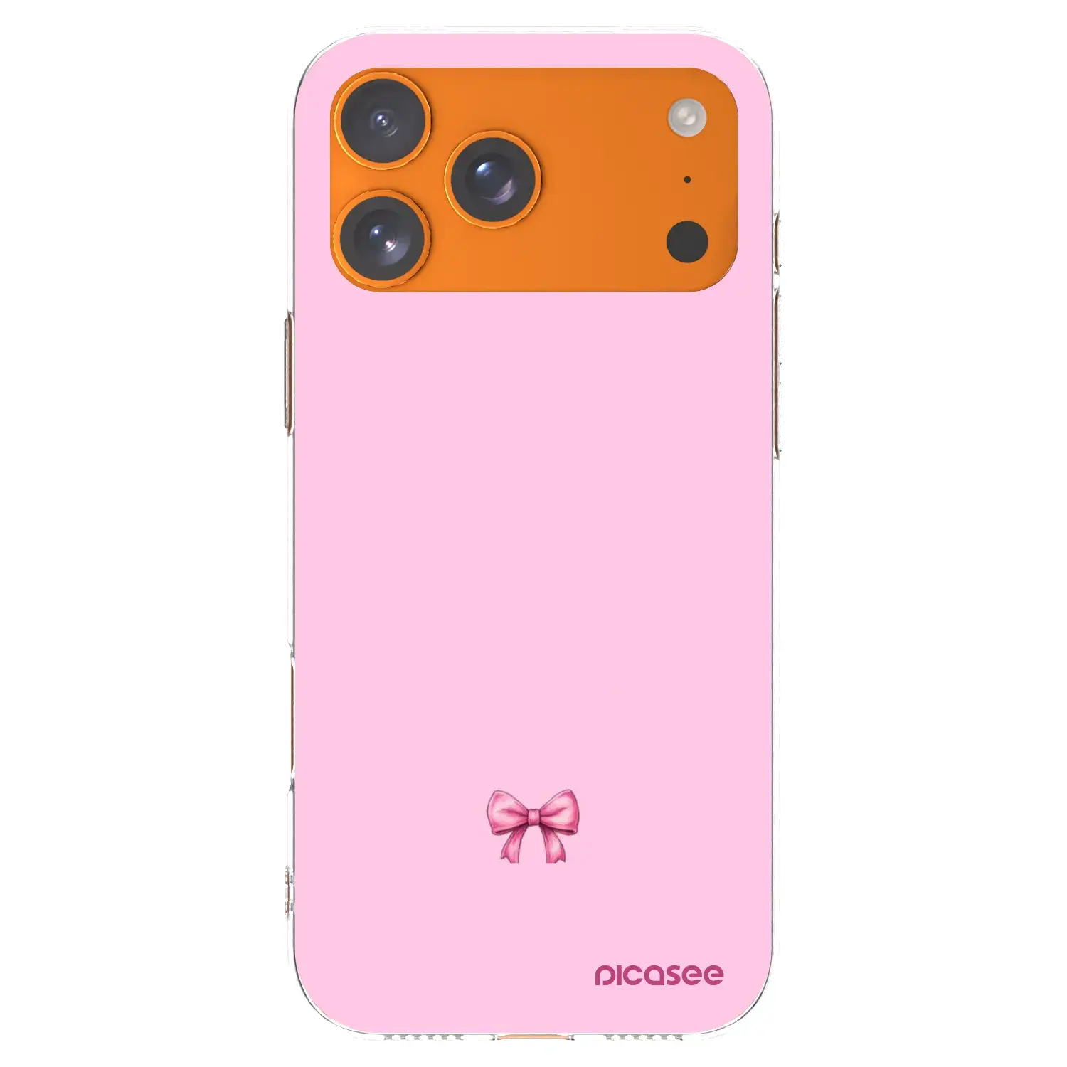 Silikonový průhledný obal pro Apple iPhone 17 Pro Max - Blush bow