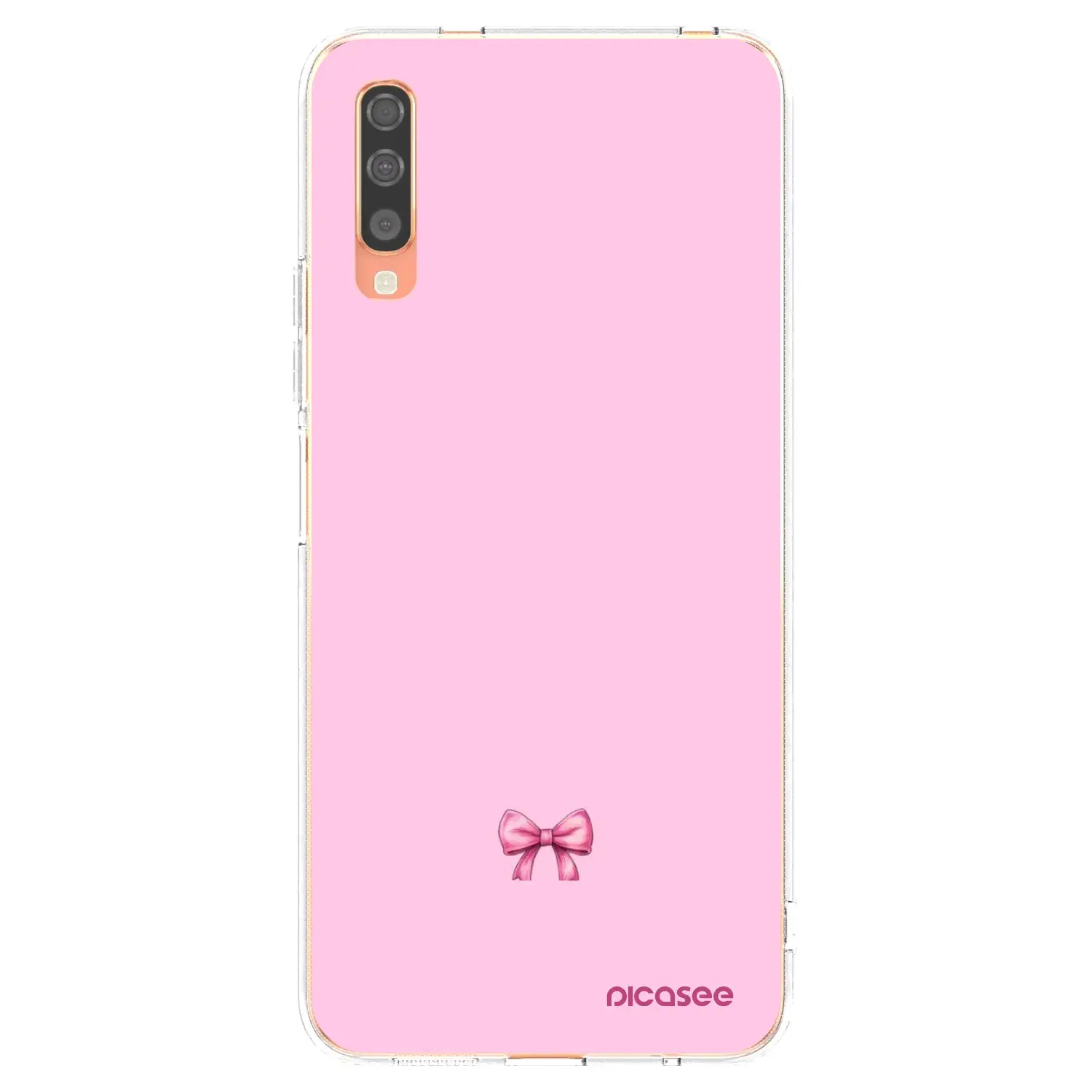 Silikonový průhledný obal pro Samsung Galaxy A70 A705F - Blush bow