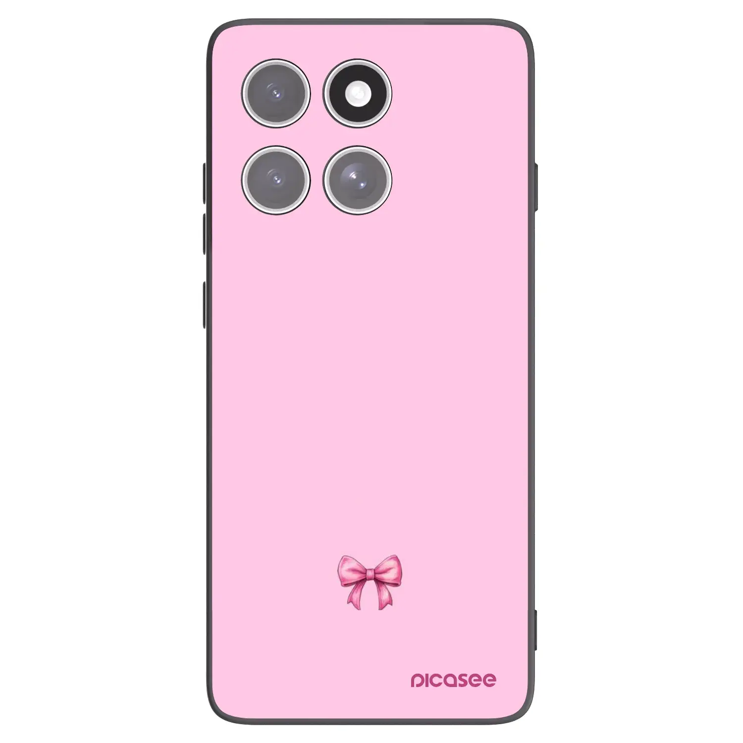 Silikonový černý obal pro Motorola Edge 60 Pro - Blush bow