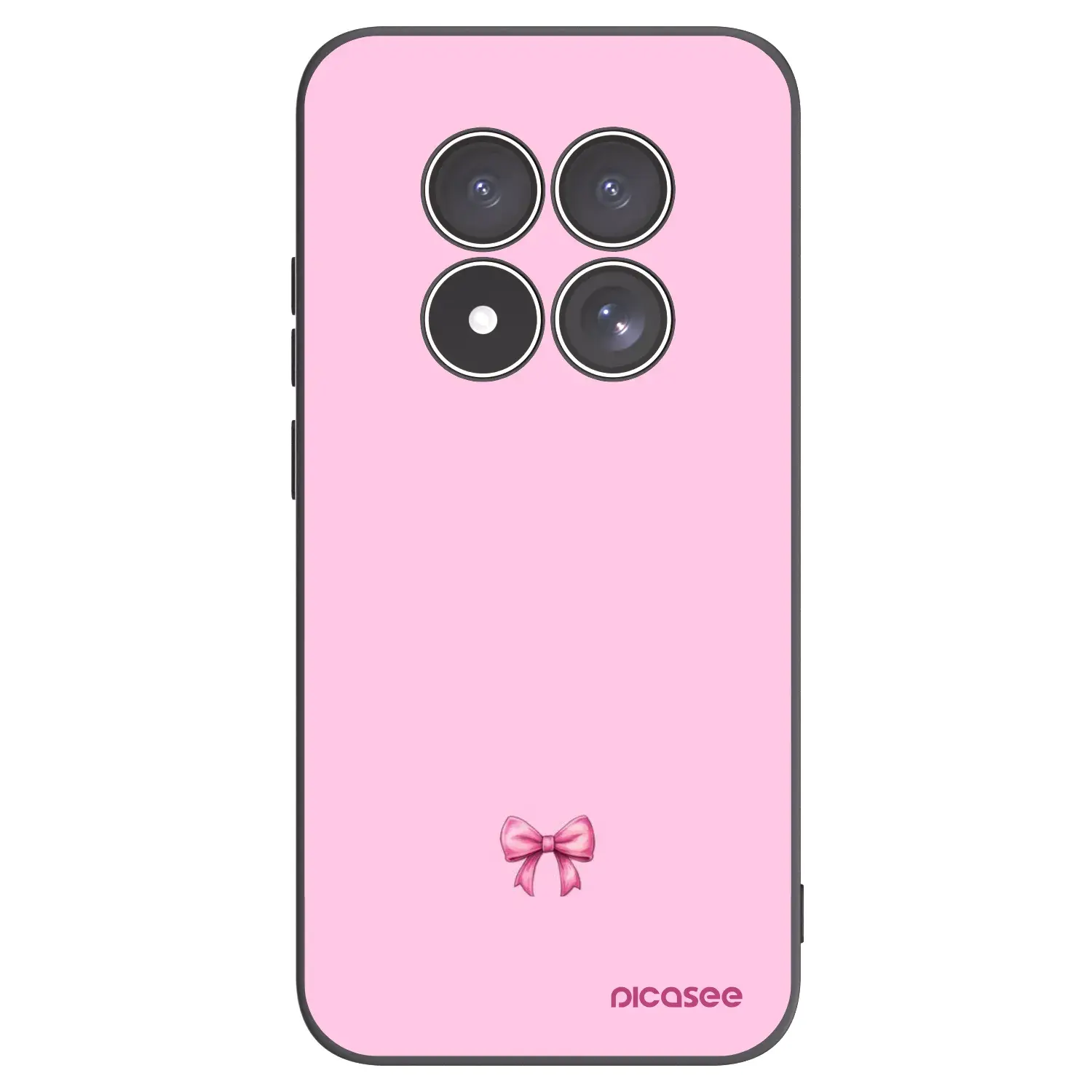 Silikonový černý obal pro Xiaomi Redmi Note 15 Pro 4G - Blush bow