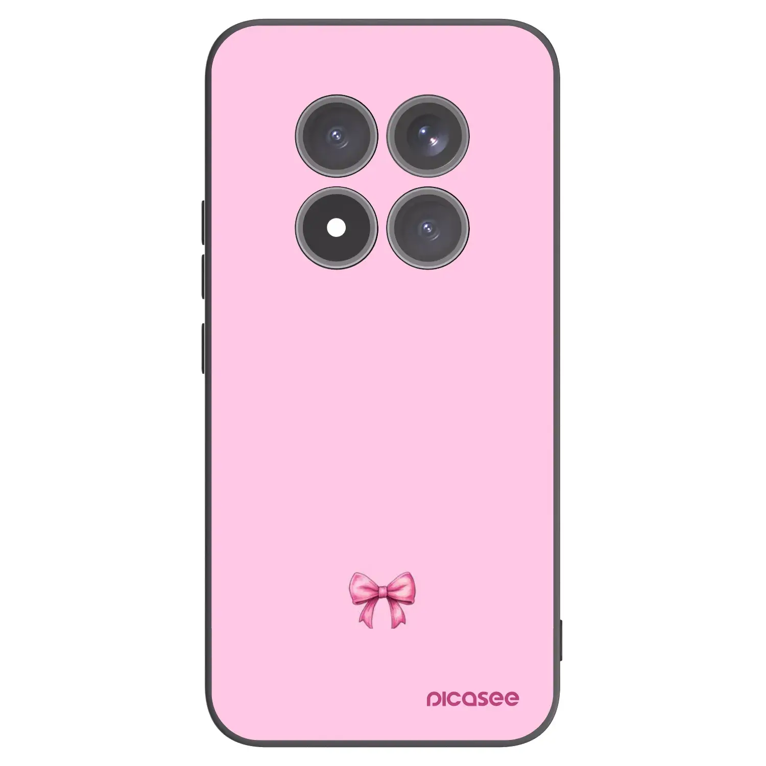 Silikonový černý obal pro Xiaomi Redmi Note 15 Pro+ - Blush bow
