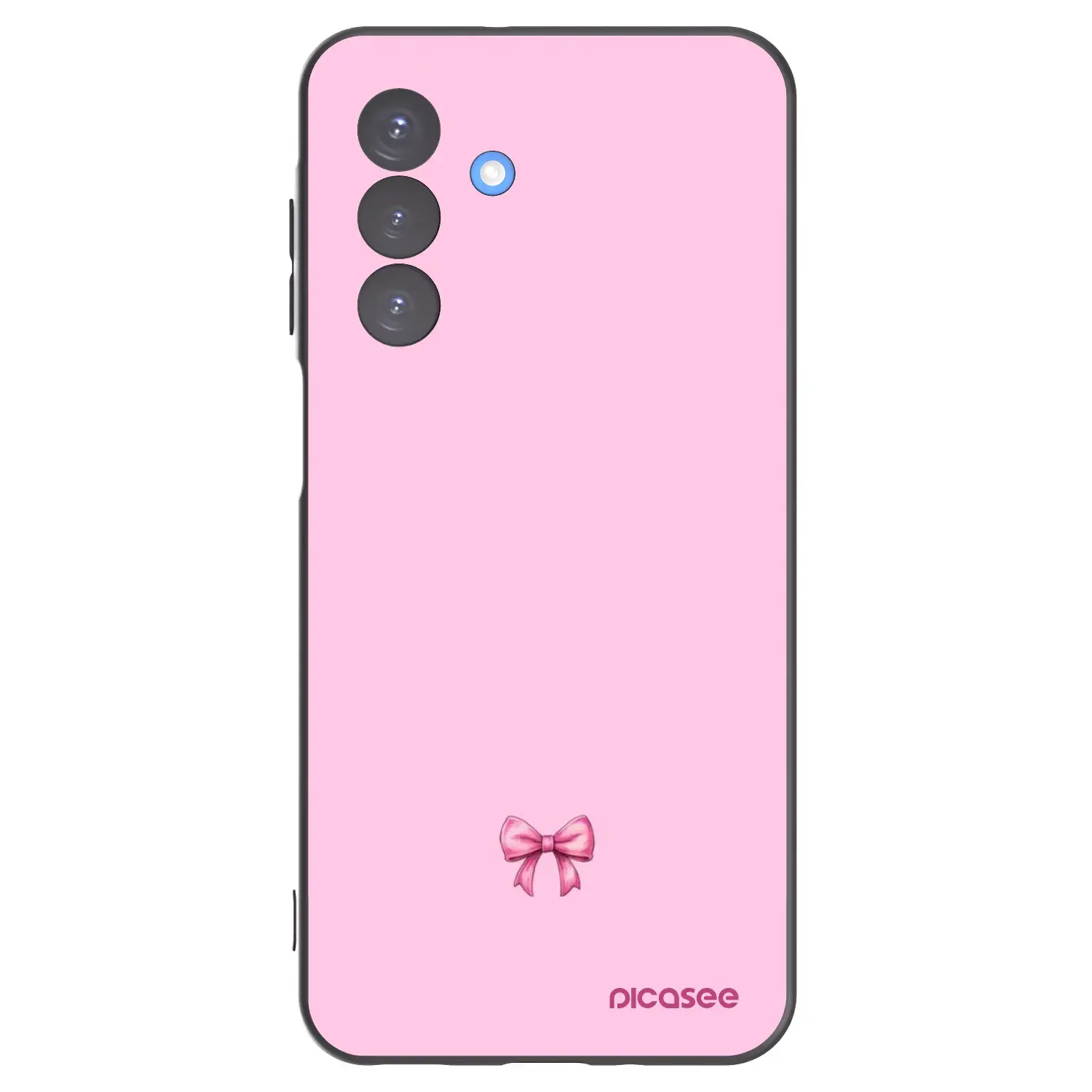 Silikonový černý obal pro Samsung Galaxy A17 5G - Blush bow