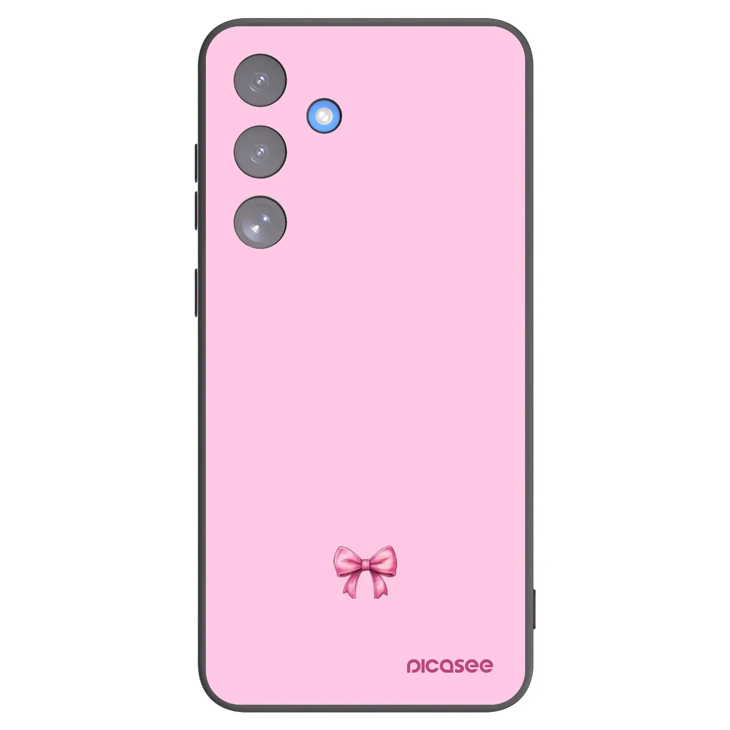 Silikonový černý obal pro Samsung Galaxy S25 FE 5G - Blush bow