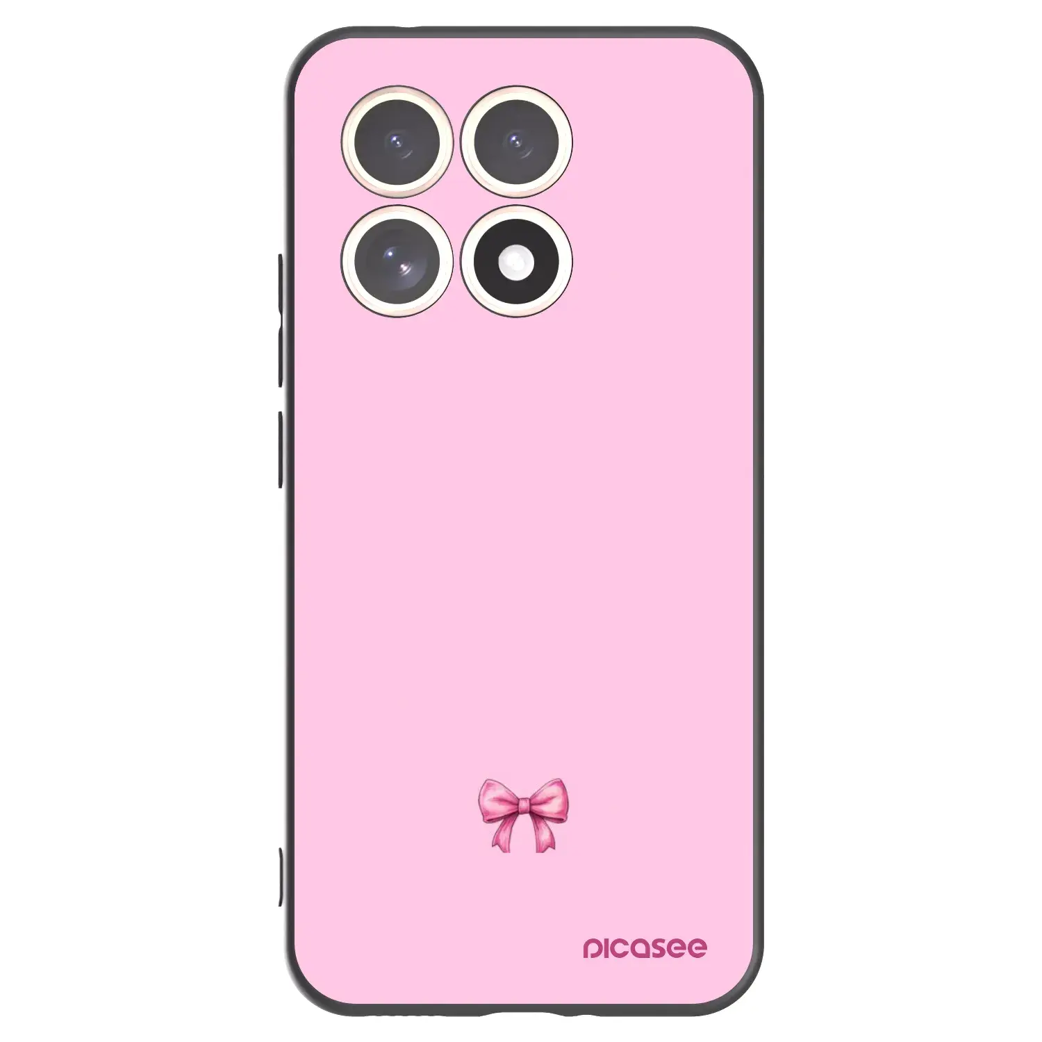 Silikonový černý obal pro Xiaomi 15T - Blush bow