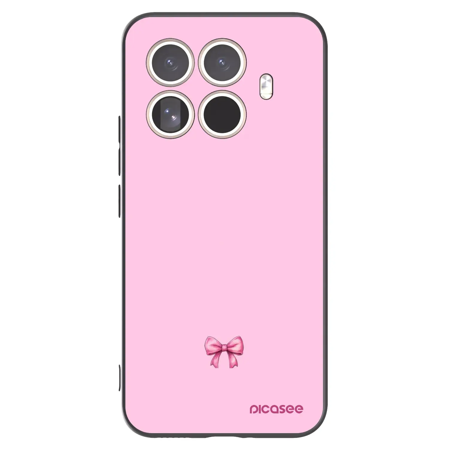 Silikonový černý obal pro Xiaomi 15T Pro - Blush bow