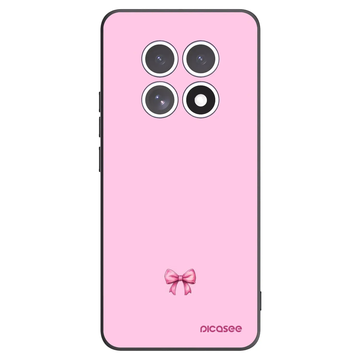 Silikonový černý obal pro Xiaomi Redmi Note 15 4G - Blush bow