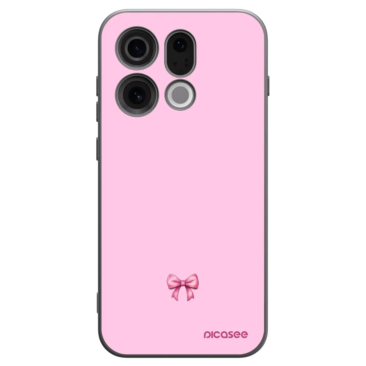 Silikonový černý obal pro OPPO Find X9 - Blush bow