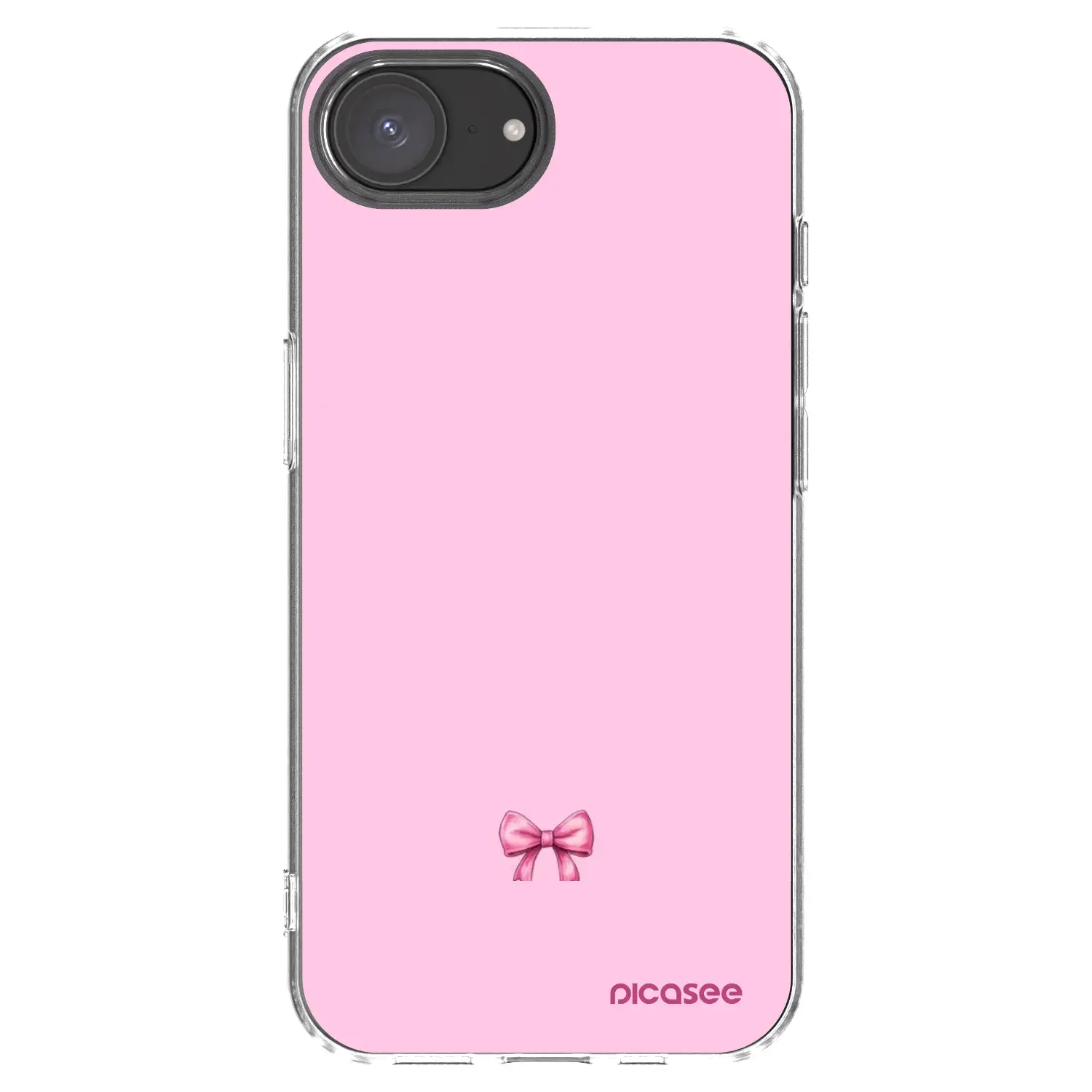 Silikonový průhledný obal pro Apple iPhone 17e - Blush bow
