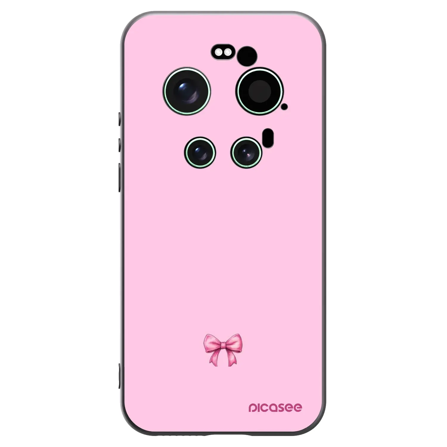 Silikonový černý obal pro Xiaomi 17 Ultra - Blush bow