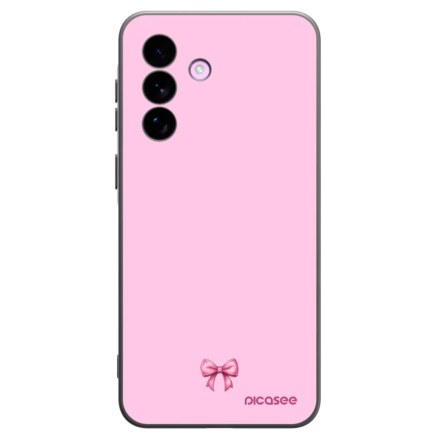 Silikonový černý obal pro Samsung Galaxy A57 5G - Blush bow