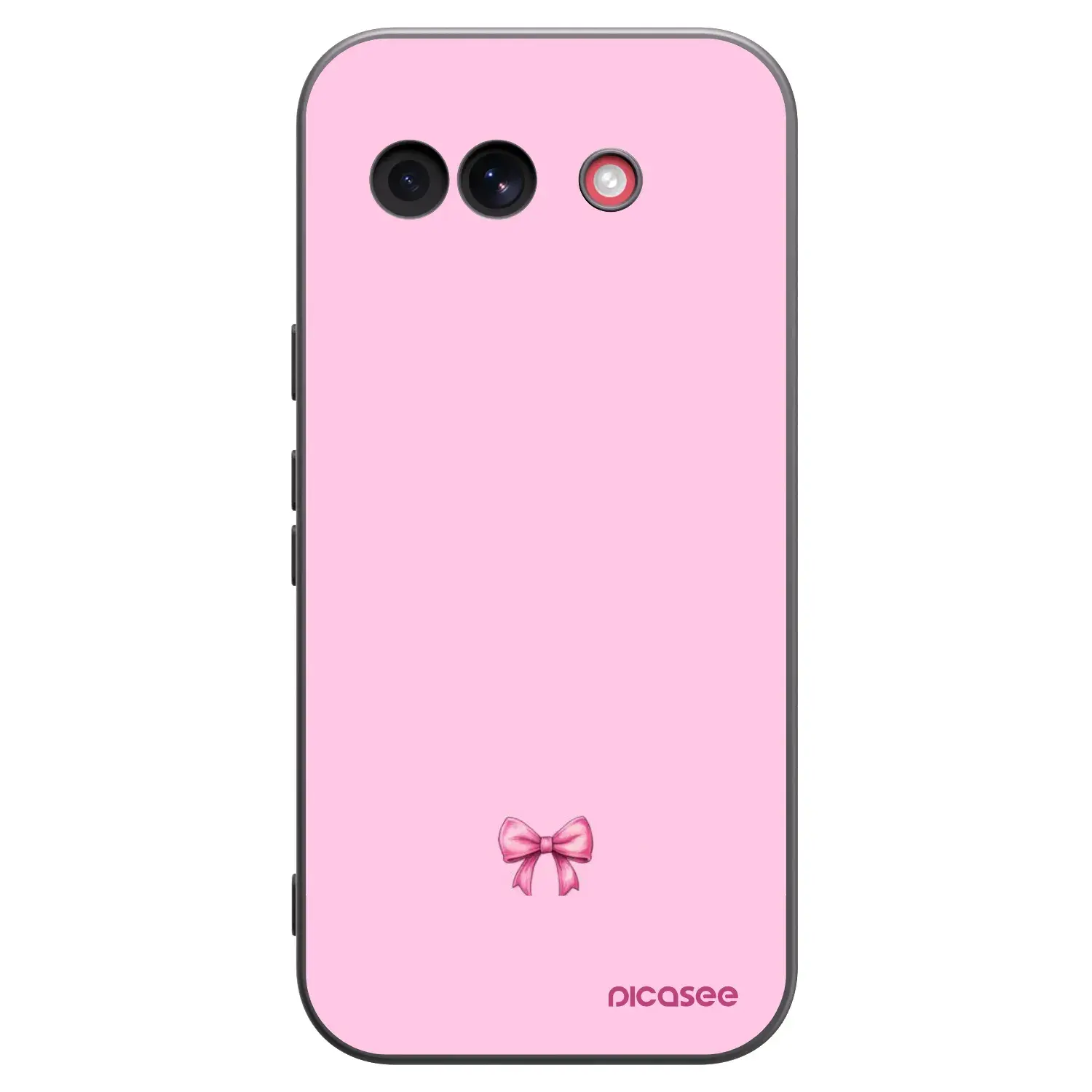 Silikonový černý obal pro Google Pixel 10a - Blush bow