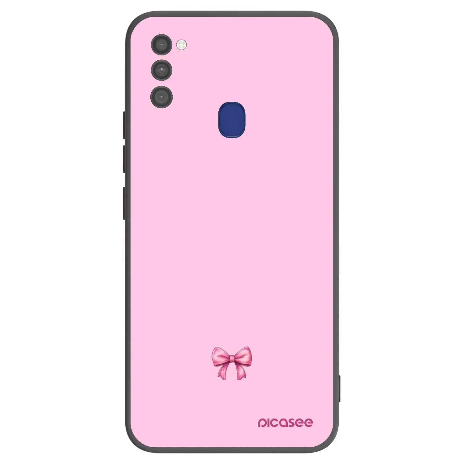 Silikonový černý obal pro Samsung Galaxy M21 M215F - Blush bow
