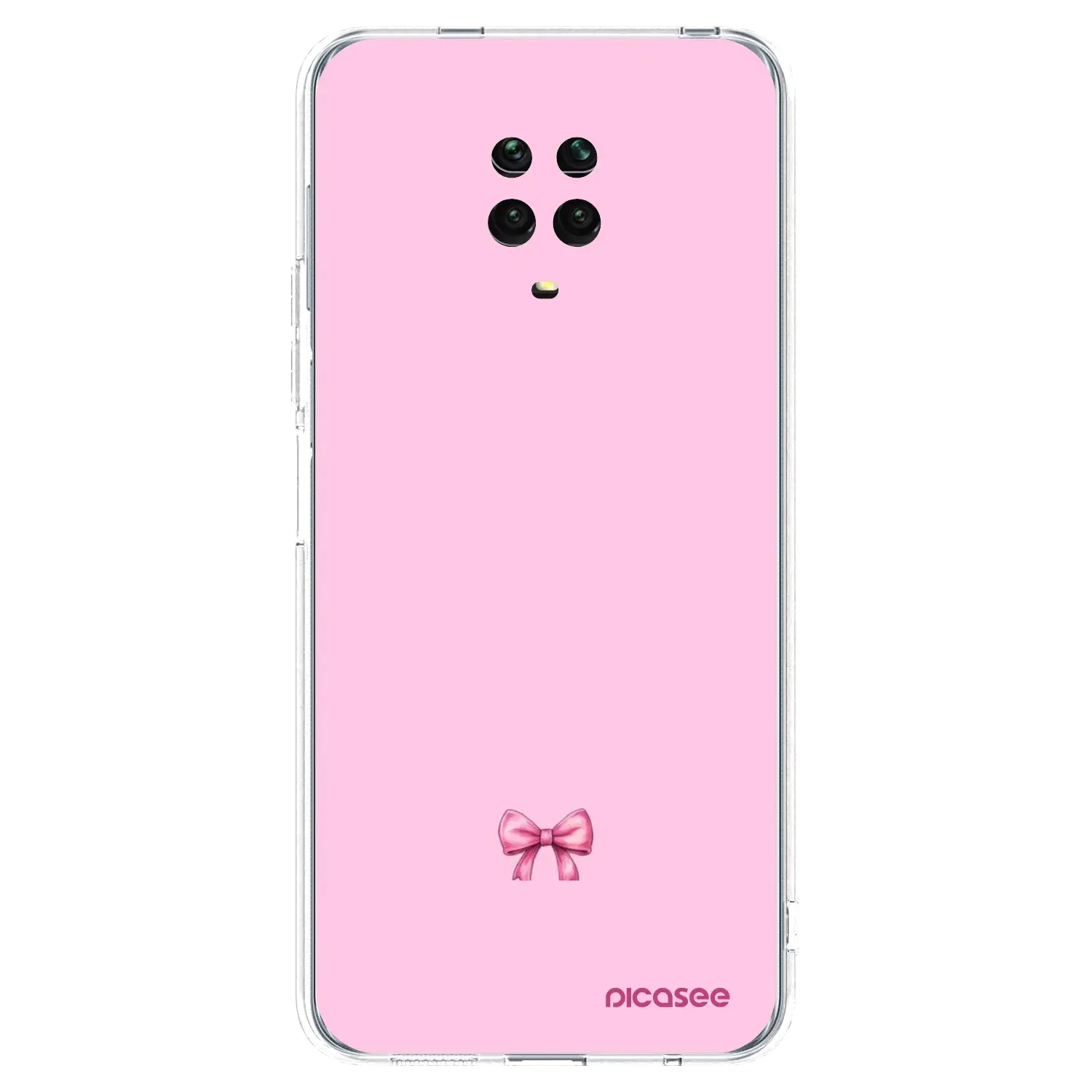 Silikonový průhledný obal pro Xiaomi Redmi Note 9S - Blush bow