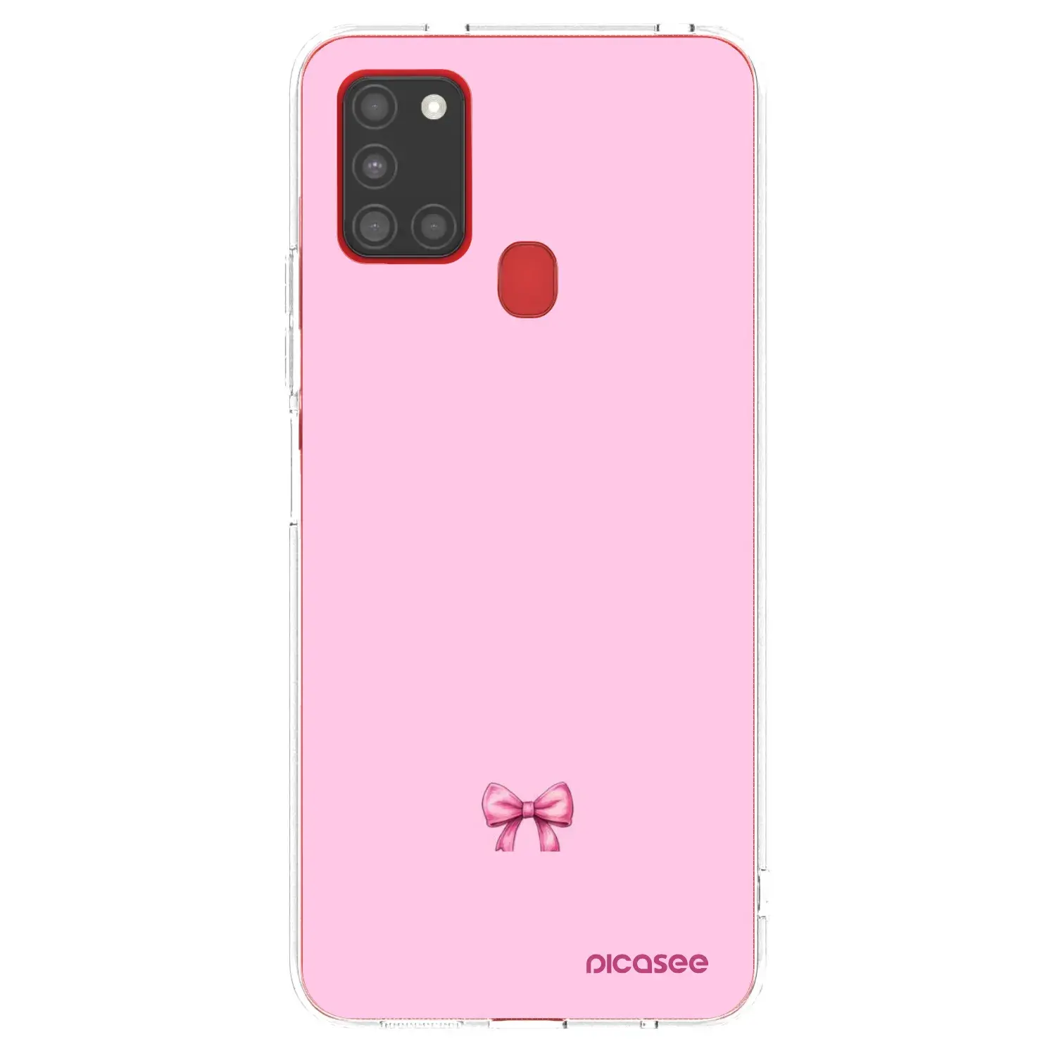 Silikonový průhledný obal pro Samsung Galaxy A21s - Blush bow