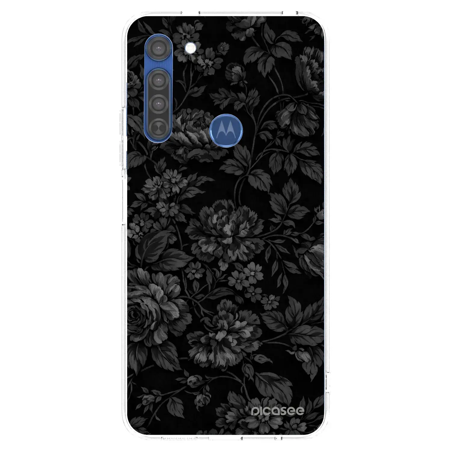 Silikonový průhledný obal pro Motorola Moto G8 - Dark Romance