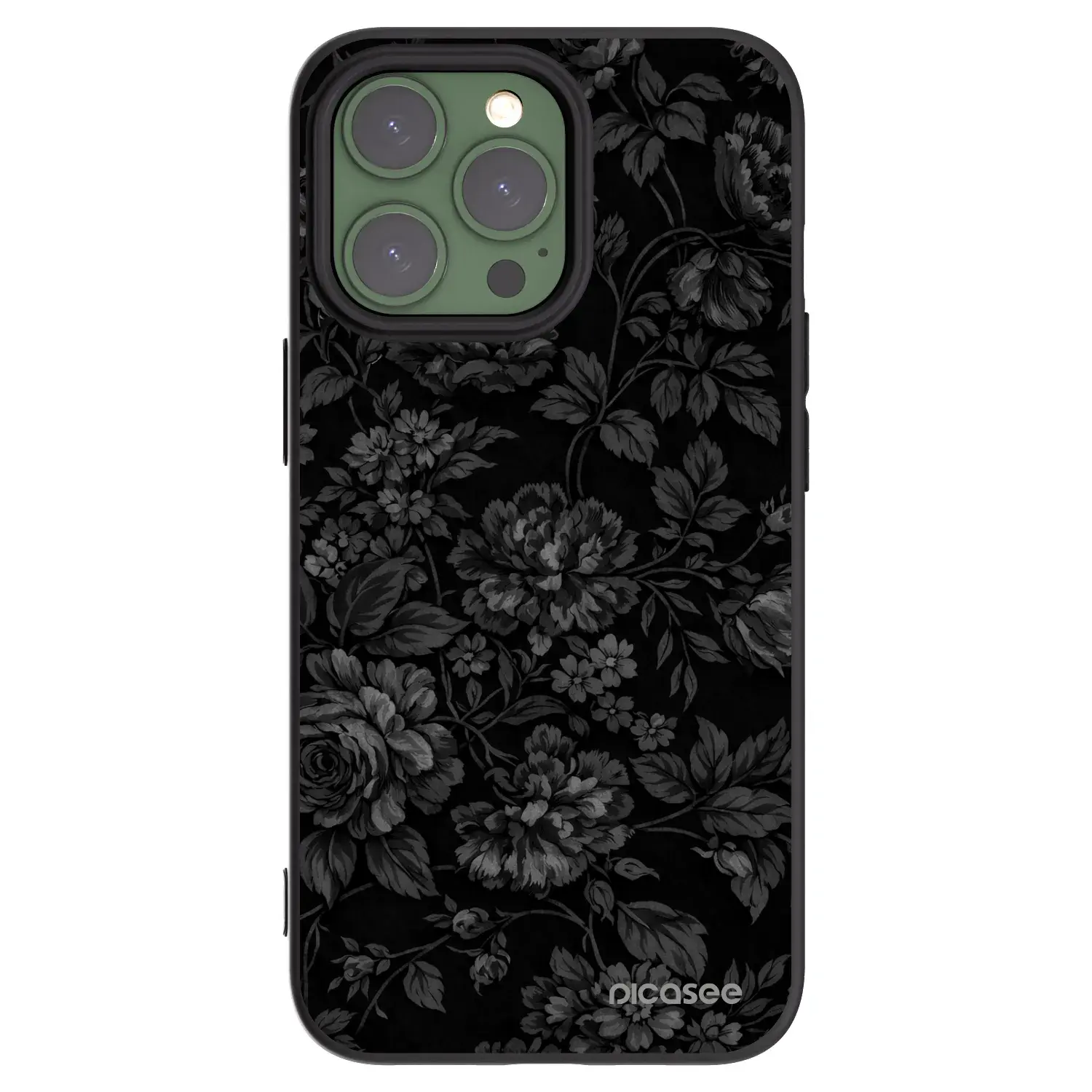 Silikonový černý obal pro Apple iPhone 13 Pro - Dark Romance
