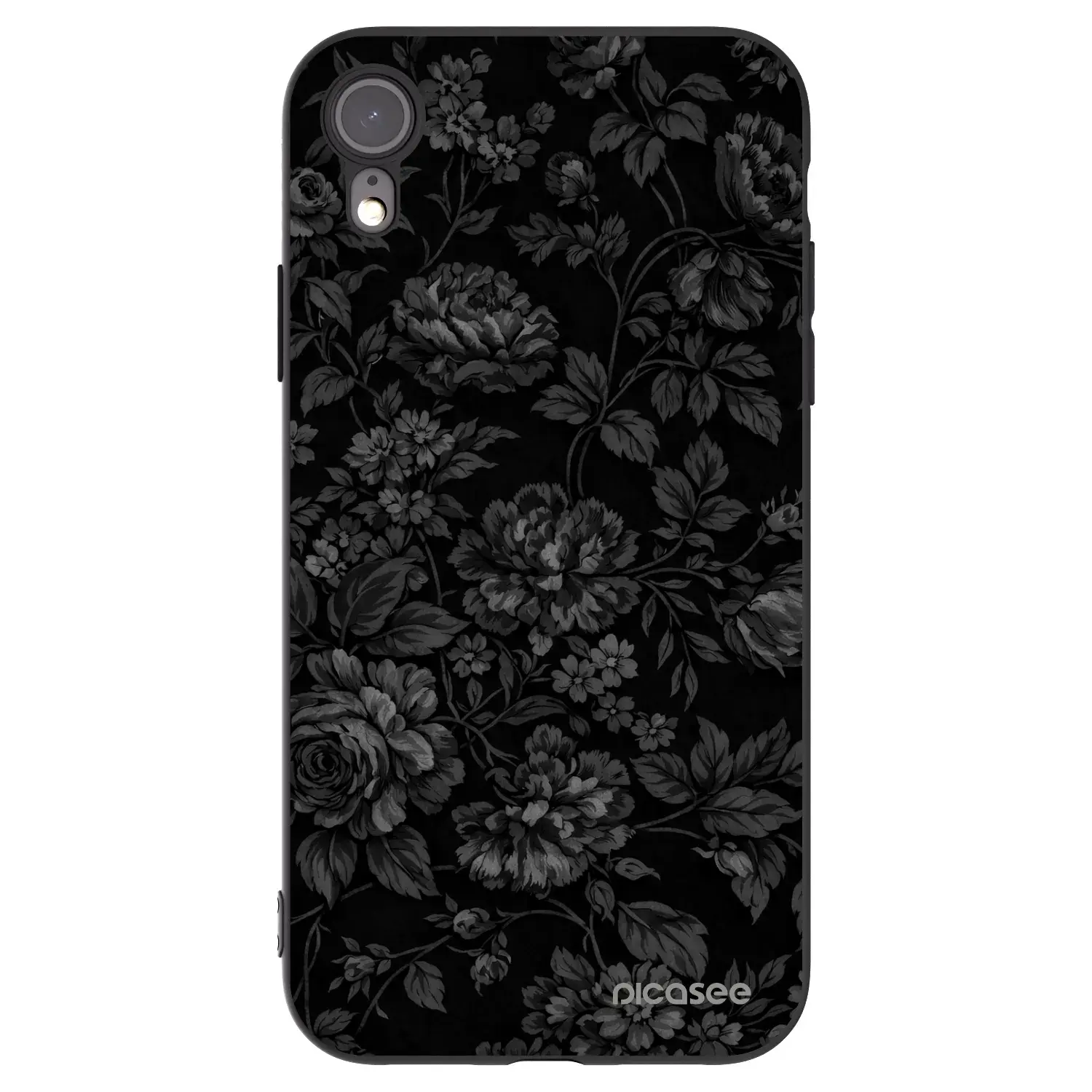 Silikonový černý obal pro Apple iPhone XR - Dark Romance