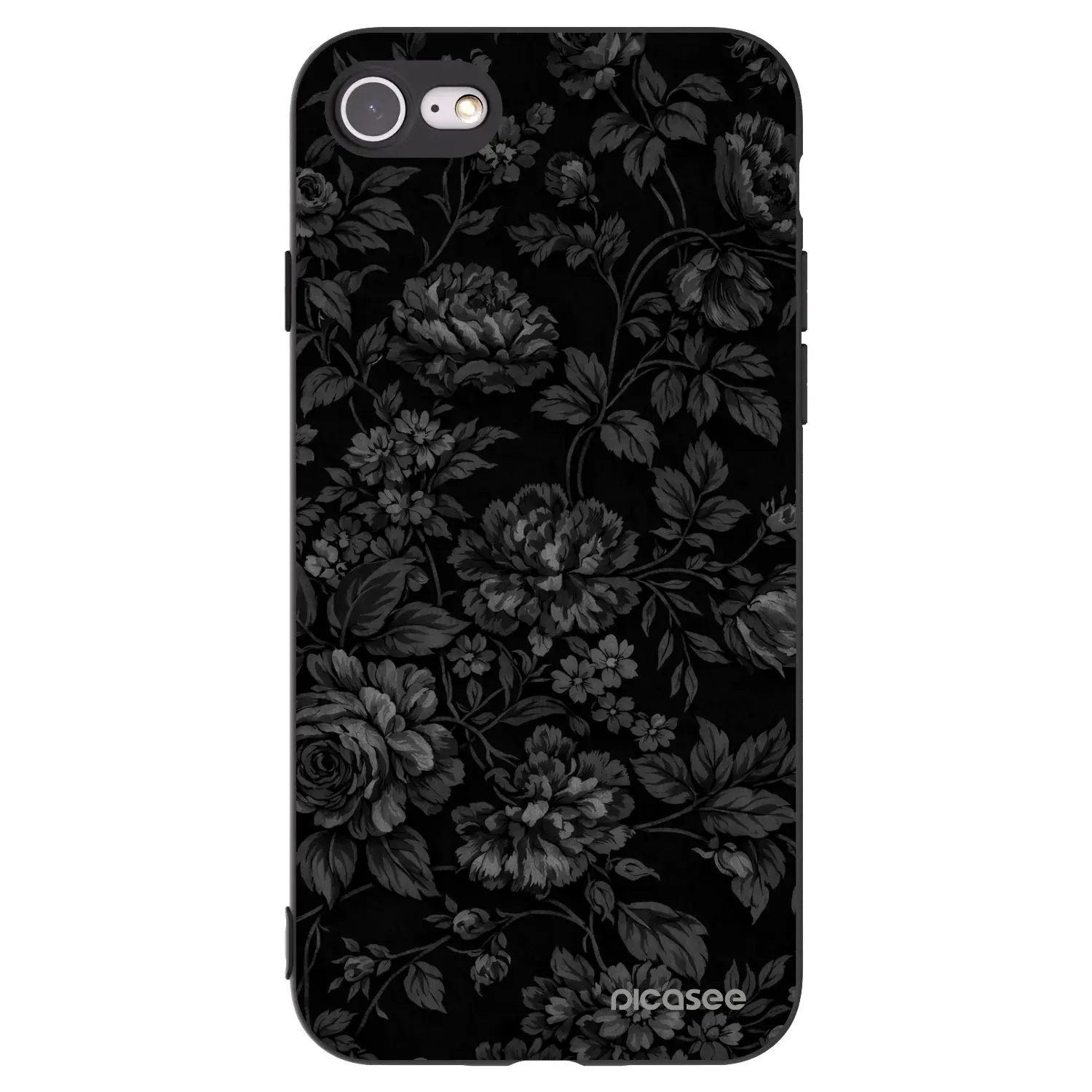 Silikonový černý obal pro Apple iPhone SE 2022 - Dark Romance