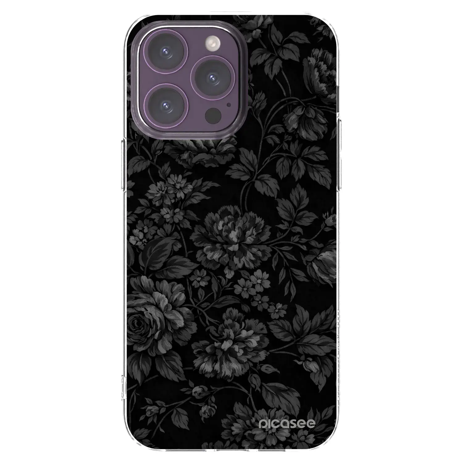 Silikonový průhledný obal pro Apple iPhone 14 Pro Max - Dark Romance