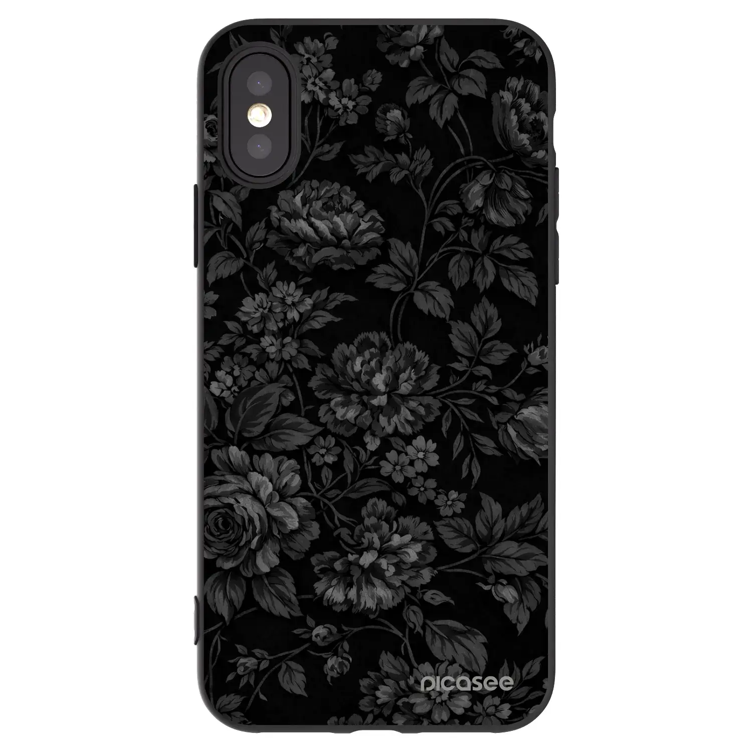 Silikonový černý obal pro Apple iPhone X/XS - Dark Romance