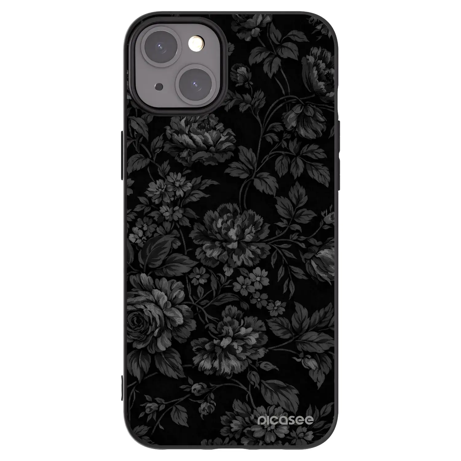 Silikonový černý obal pro Apple iPhone 15 Plus - Dark Romance