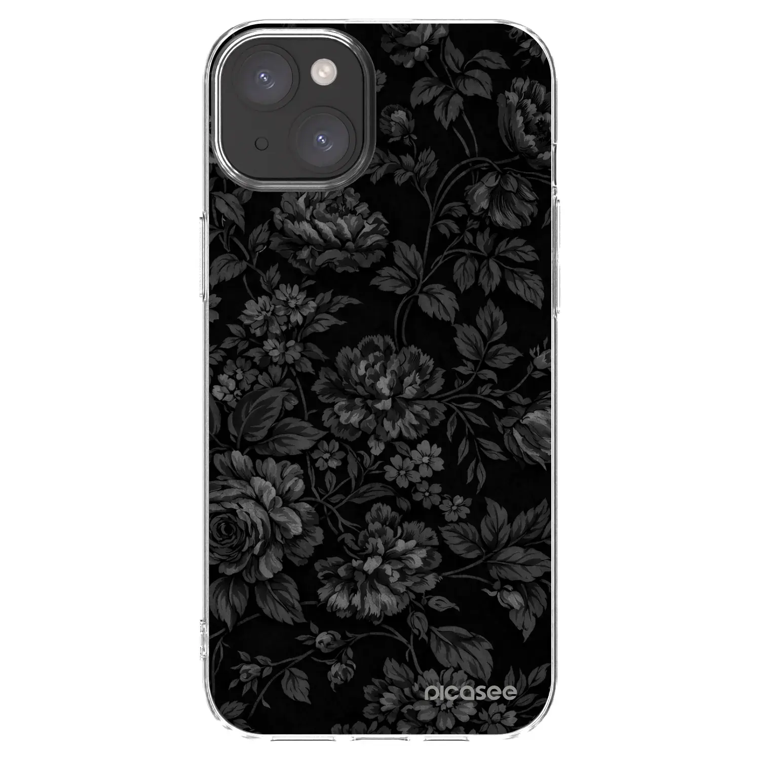 Silikonový průhledný obal pro Apple iPhone 15 Plus - Dark Romance