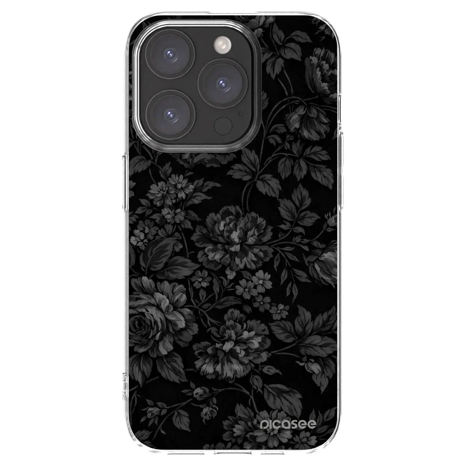 Silikonový průhledný obal pro Apple iPhone 15 Pro - Dark Romance