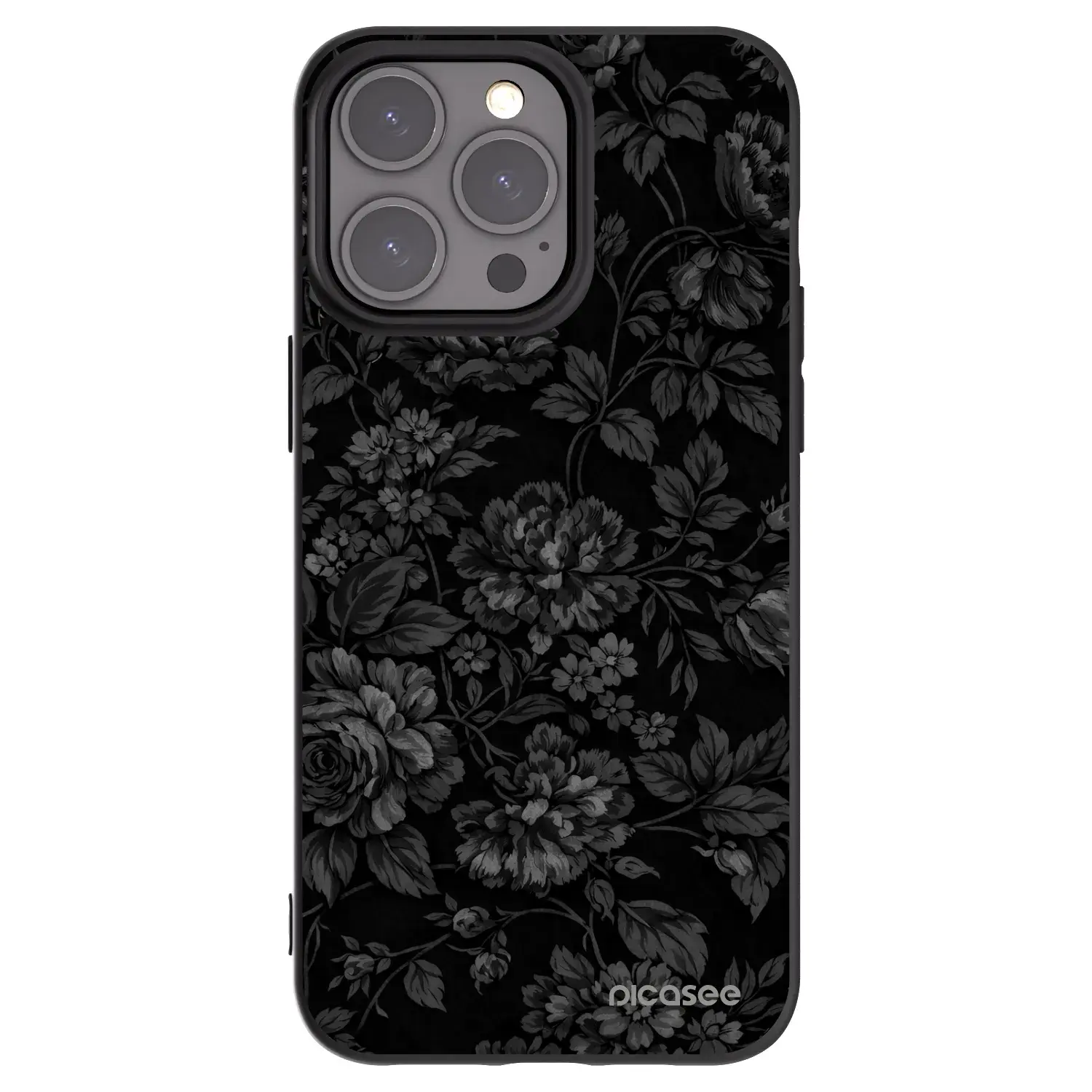 Silikonový černý obal pro Apple iPhone 15 Pro Max - Dark Romance