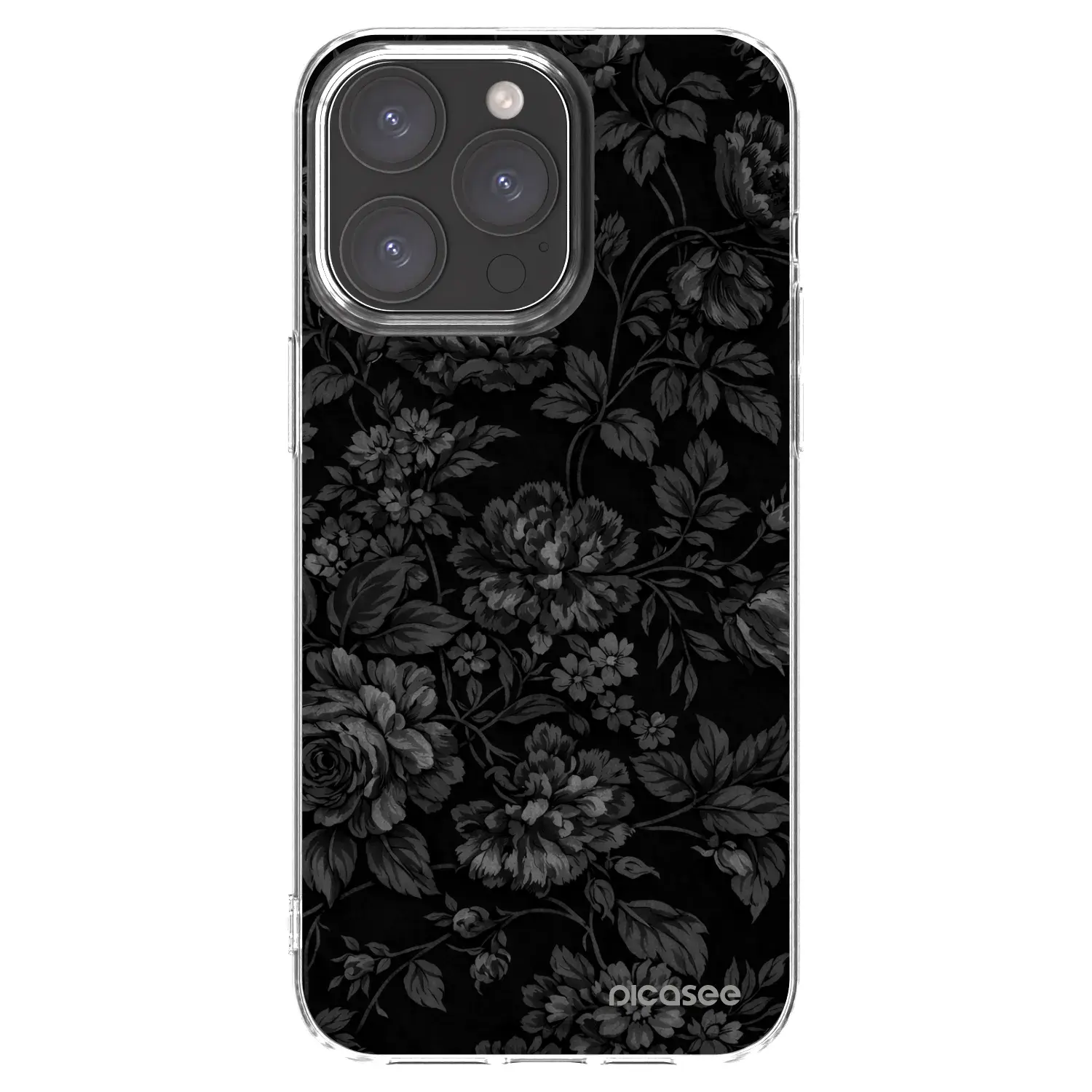 Silikonový průhledný obal pro Apple iPhone 15 Pro Max - Dark Romance