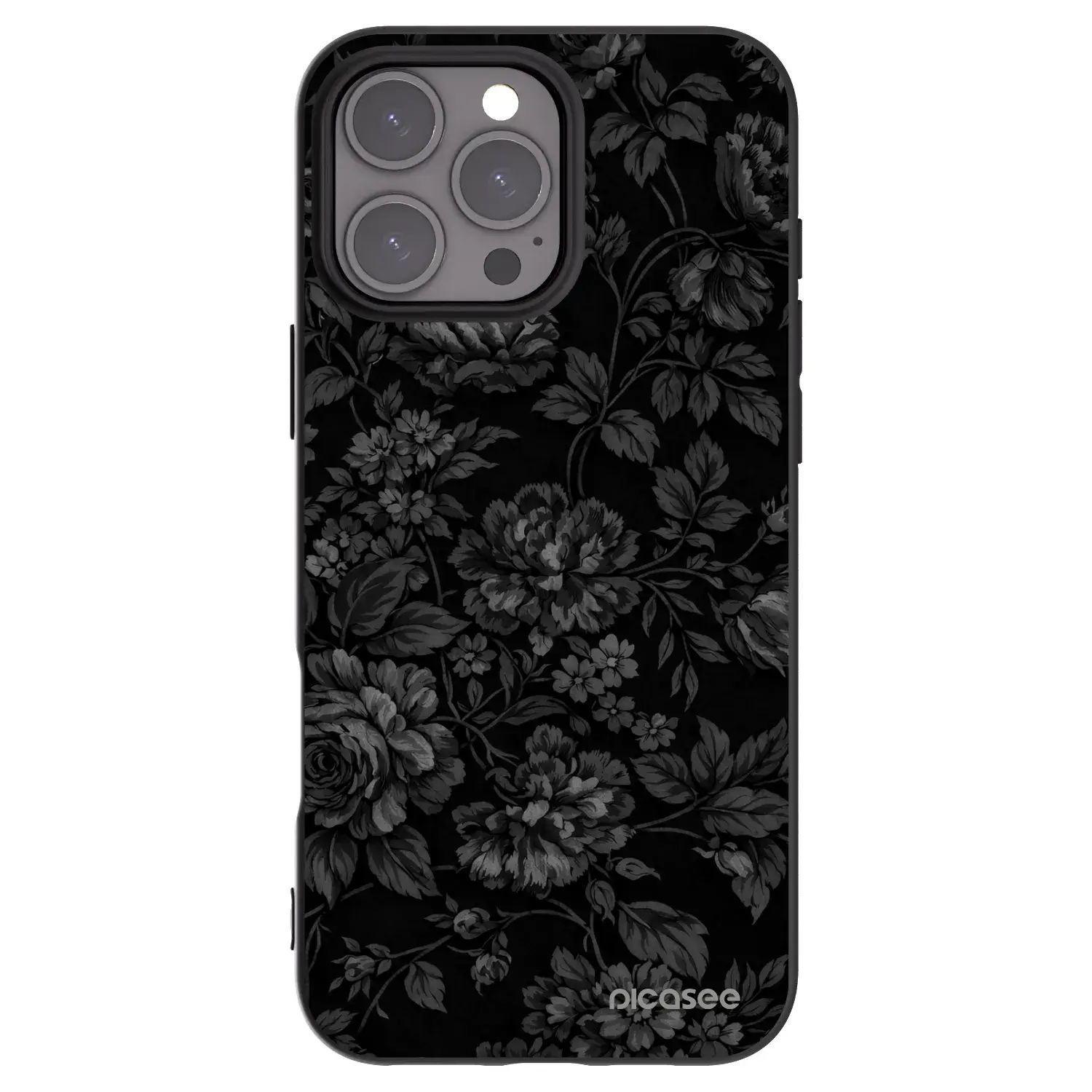 Silikonový černý obal pro Apple iPhone 16 Pro Max - Dark Romance