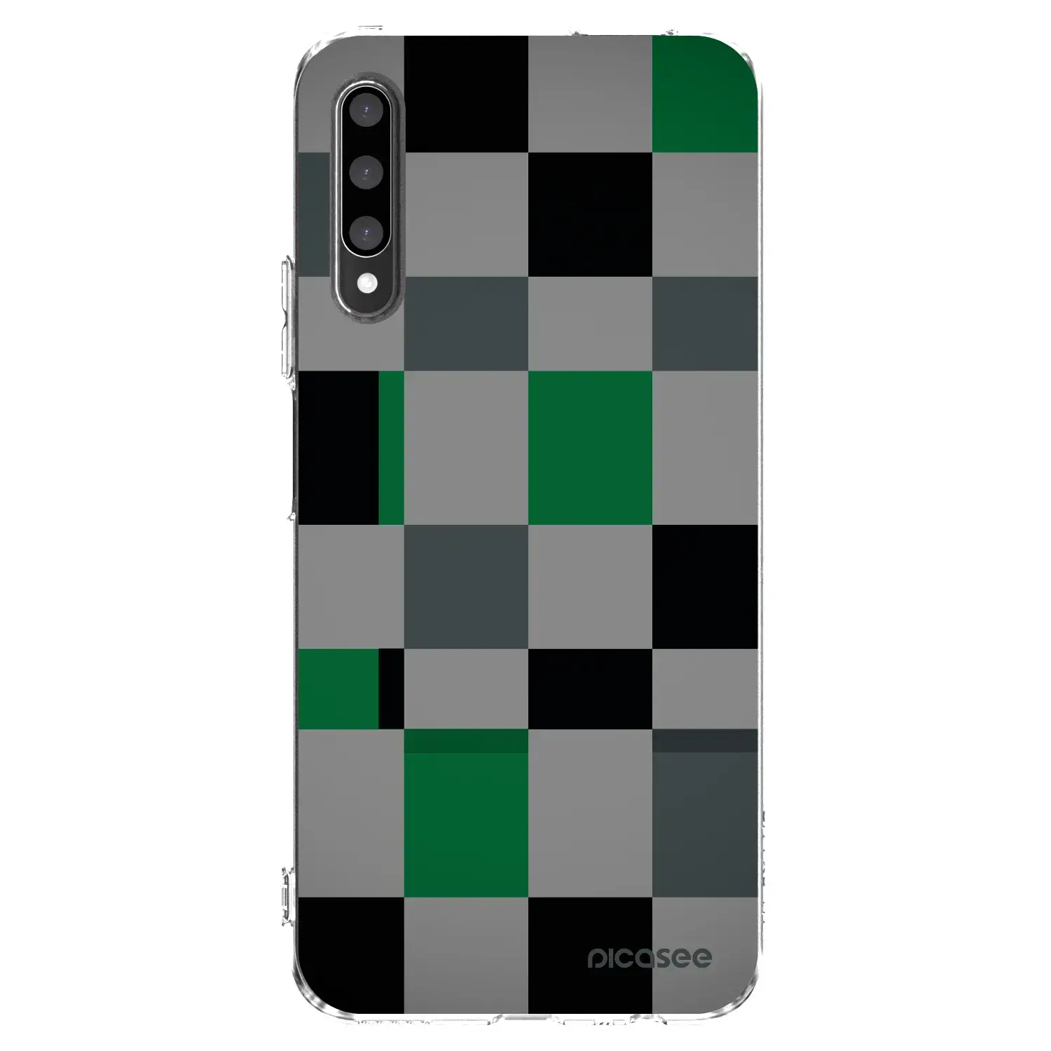 Silikonový průhledný obal pro Honor 9X Pro - Block Grid