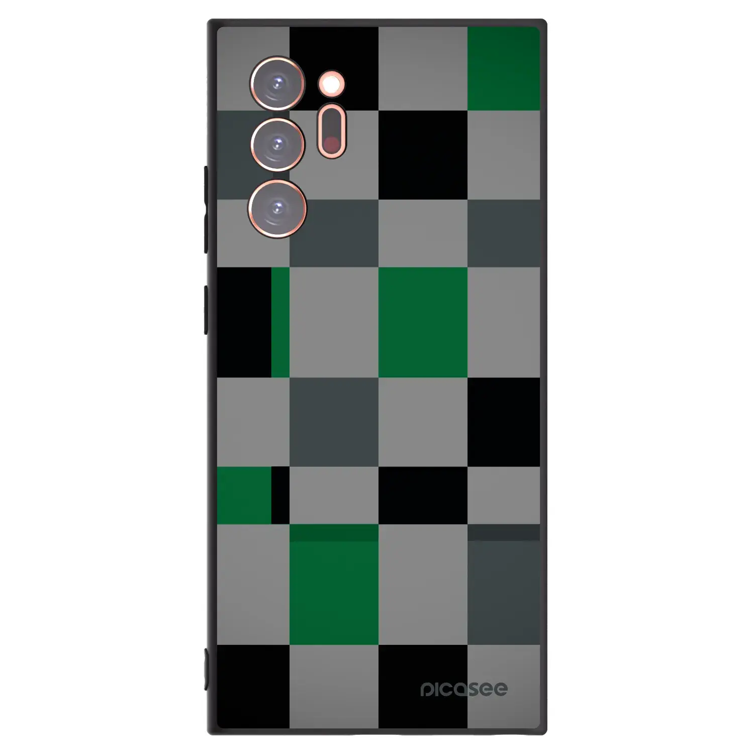 Silikonový černý obal pro Samsung Galaxy Note 20 Ultra - Block Grid