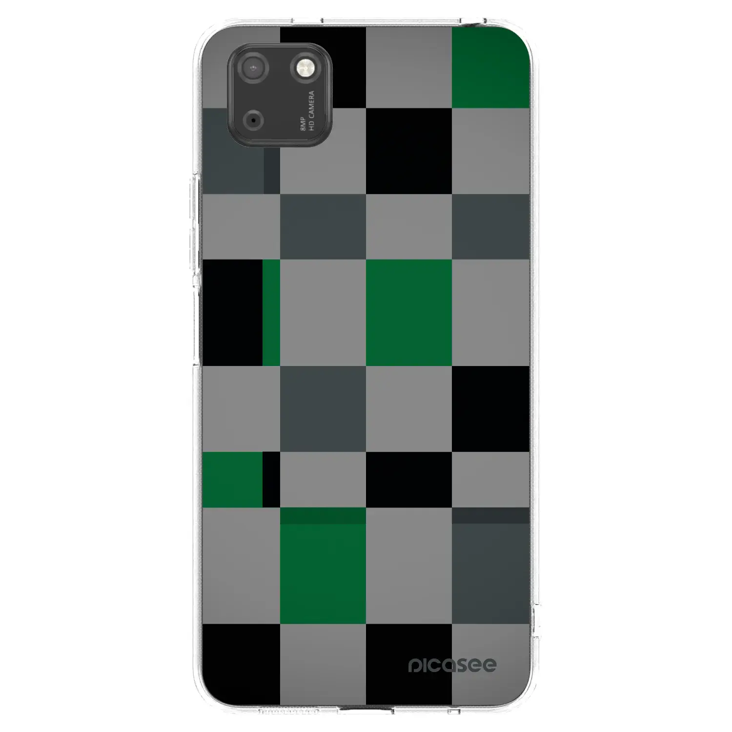Silikonový průhledný obal pro Huawei Y5P - Block Grid